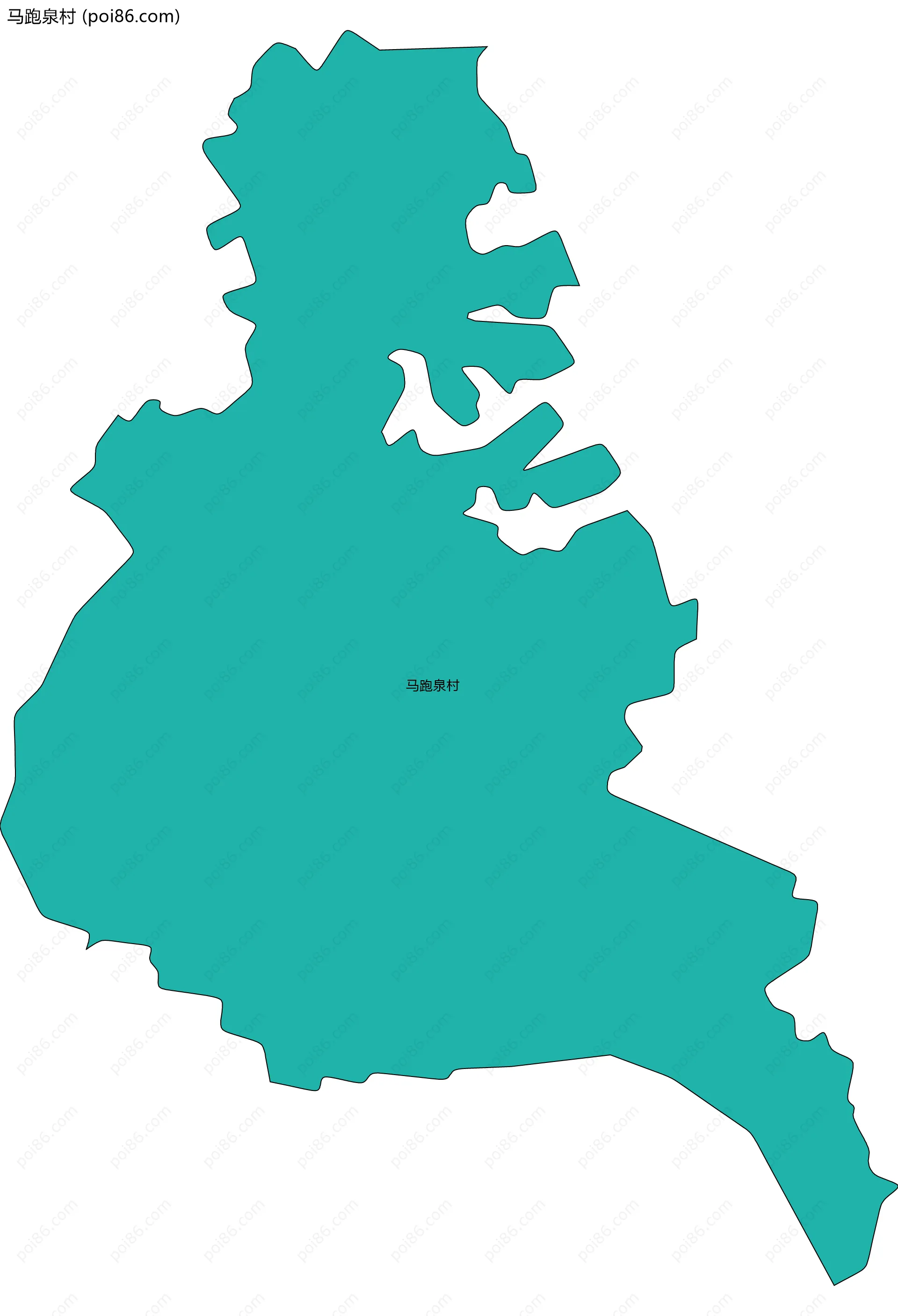 马跑泉村边界地图