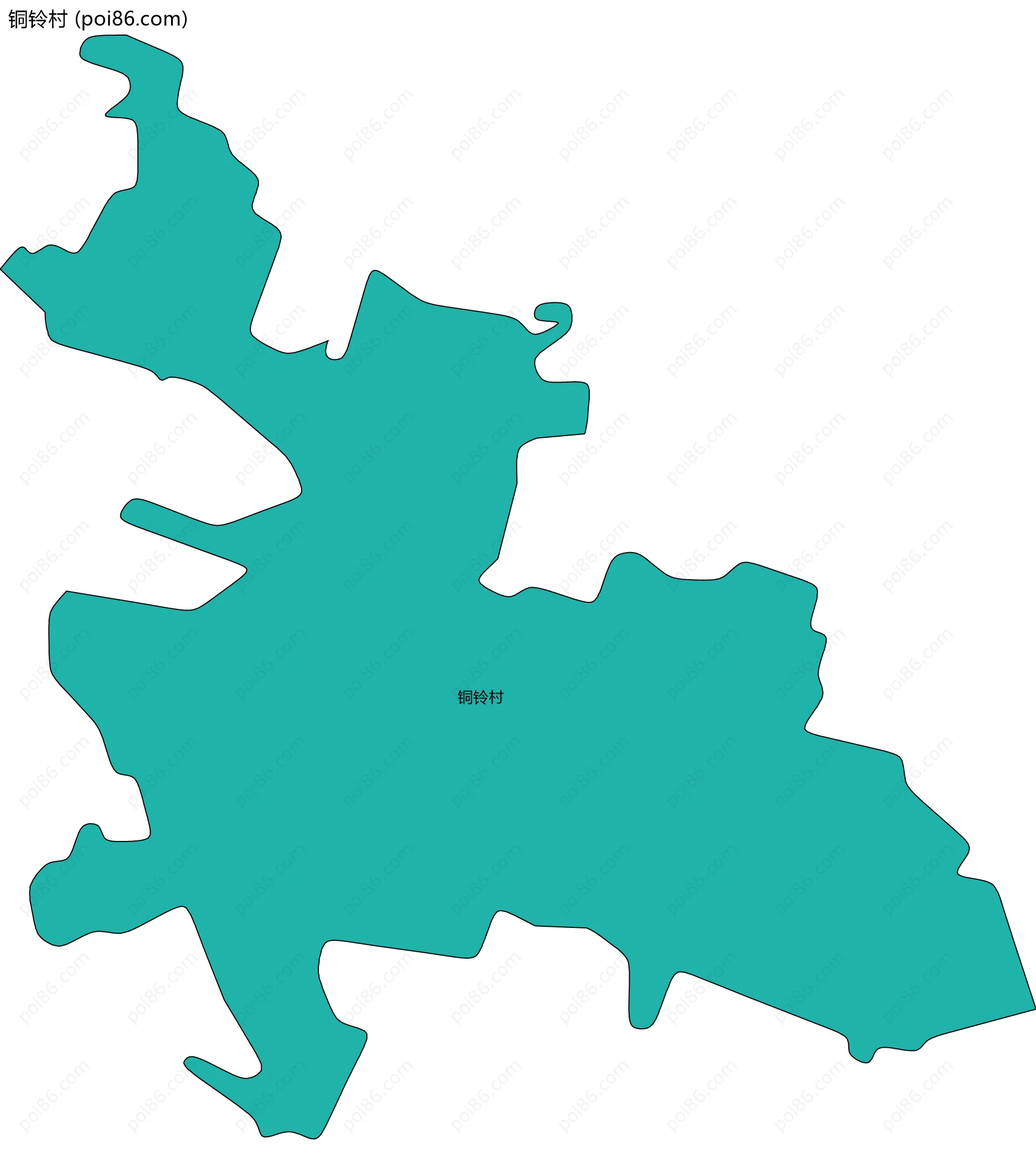 铜铃村边界地图