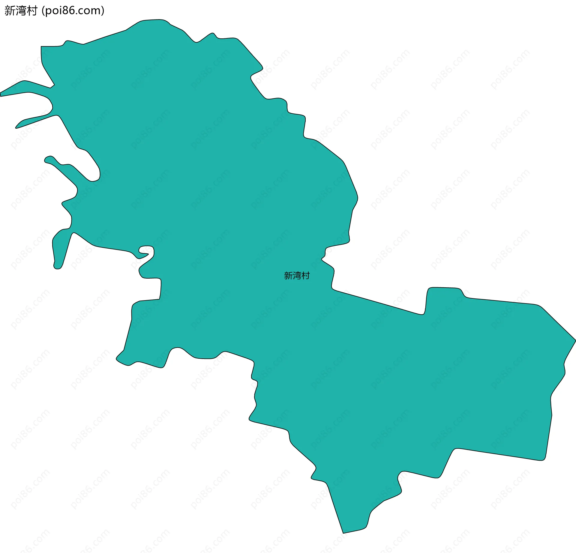 新湾村边界地图