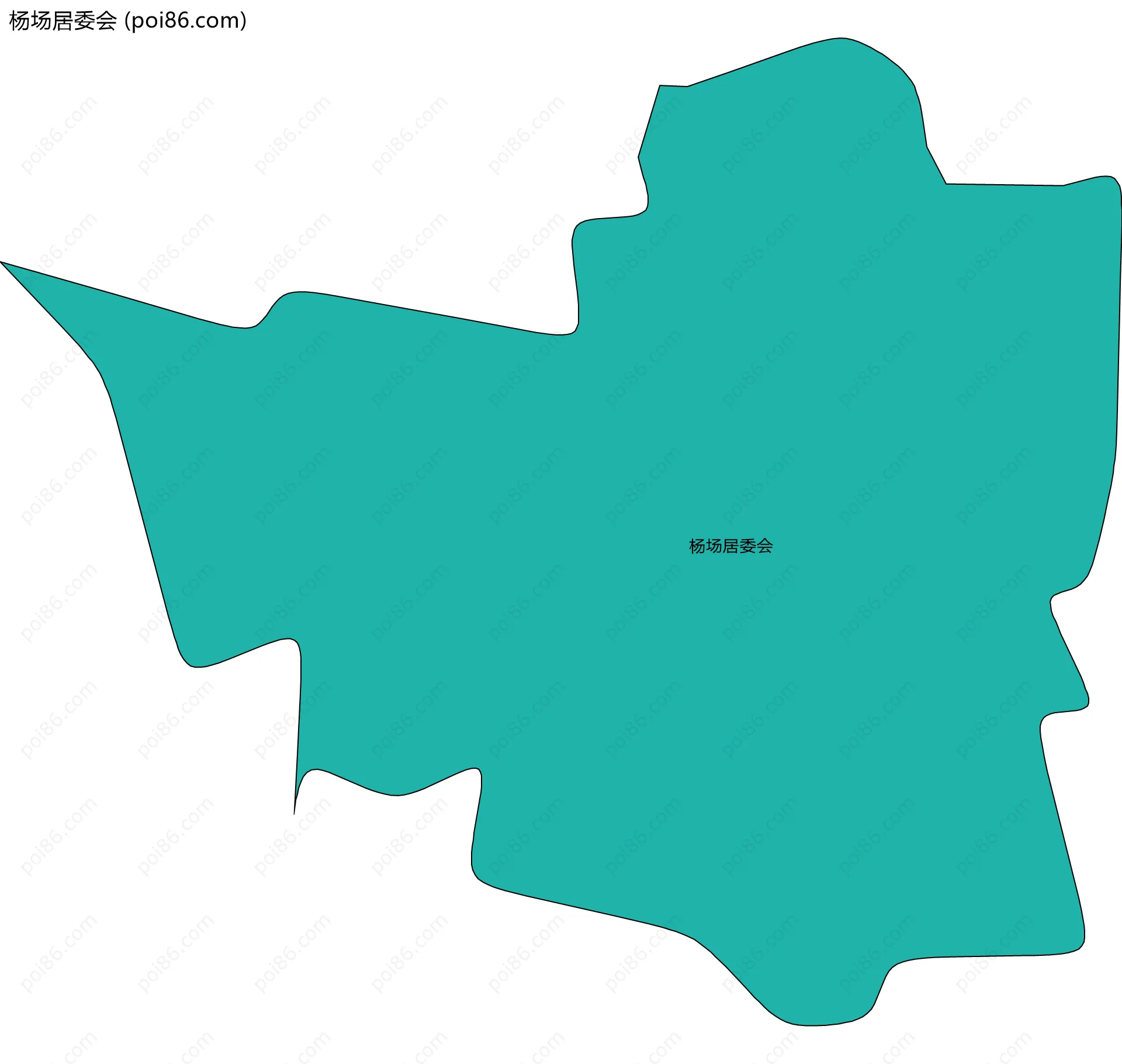 杨场居委会边界地图