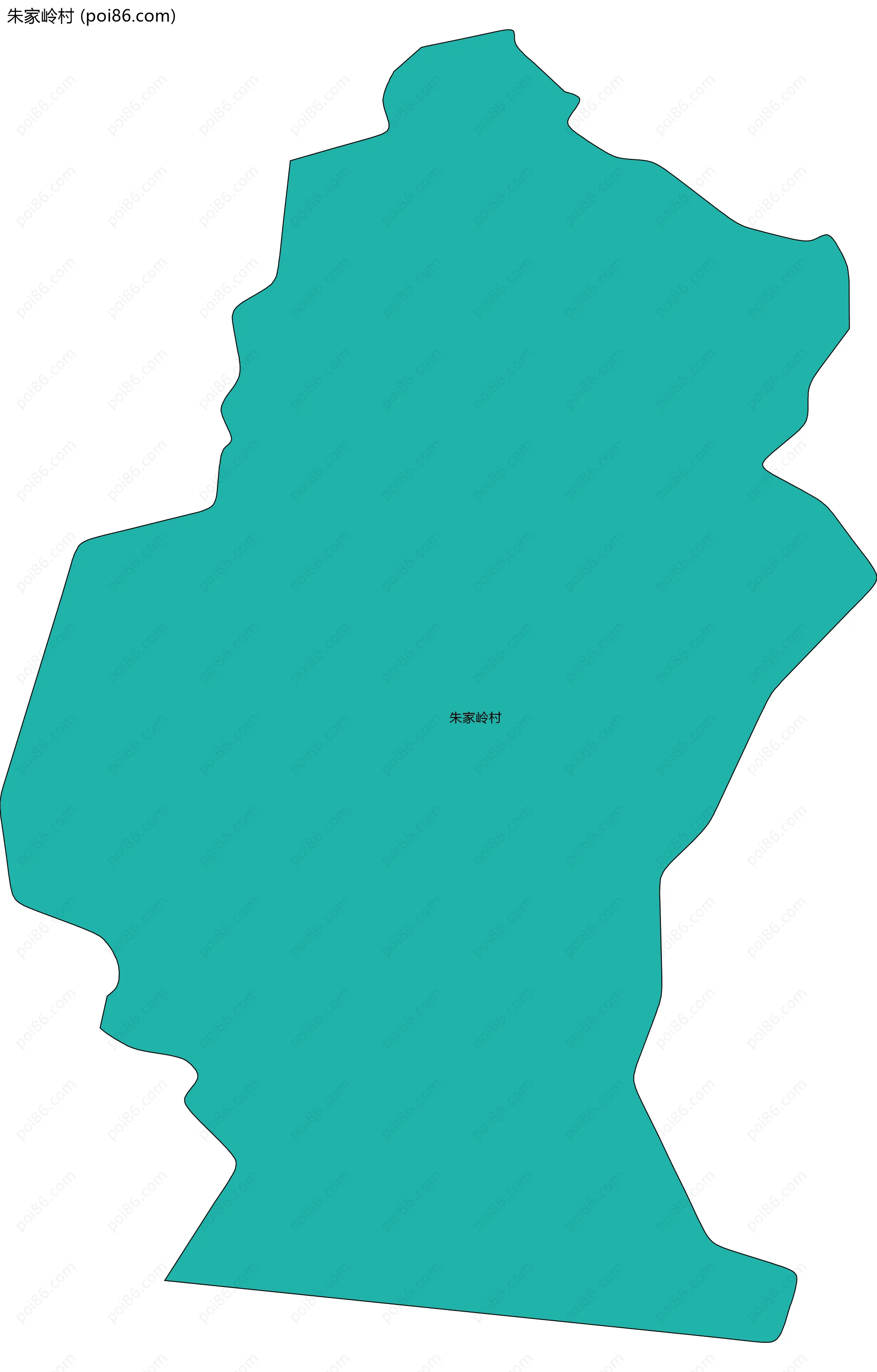 朱家岭村边界地图