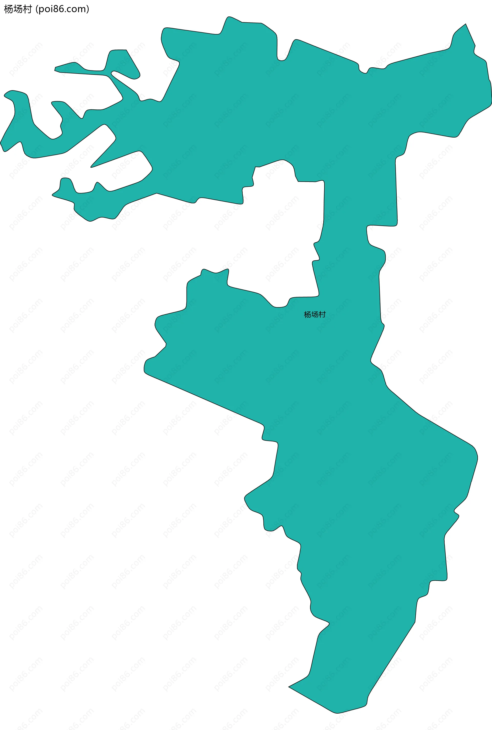 杨场村边界地图