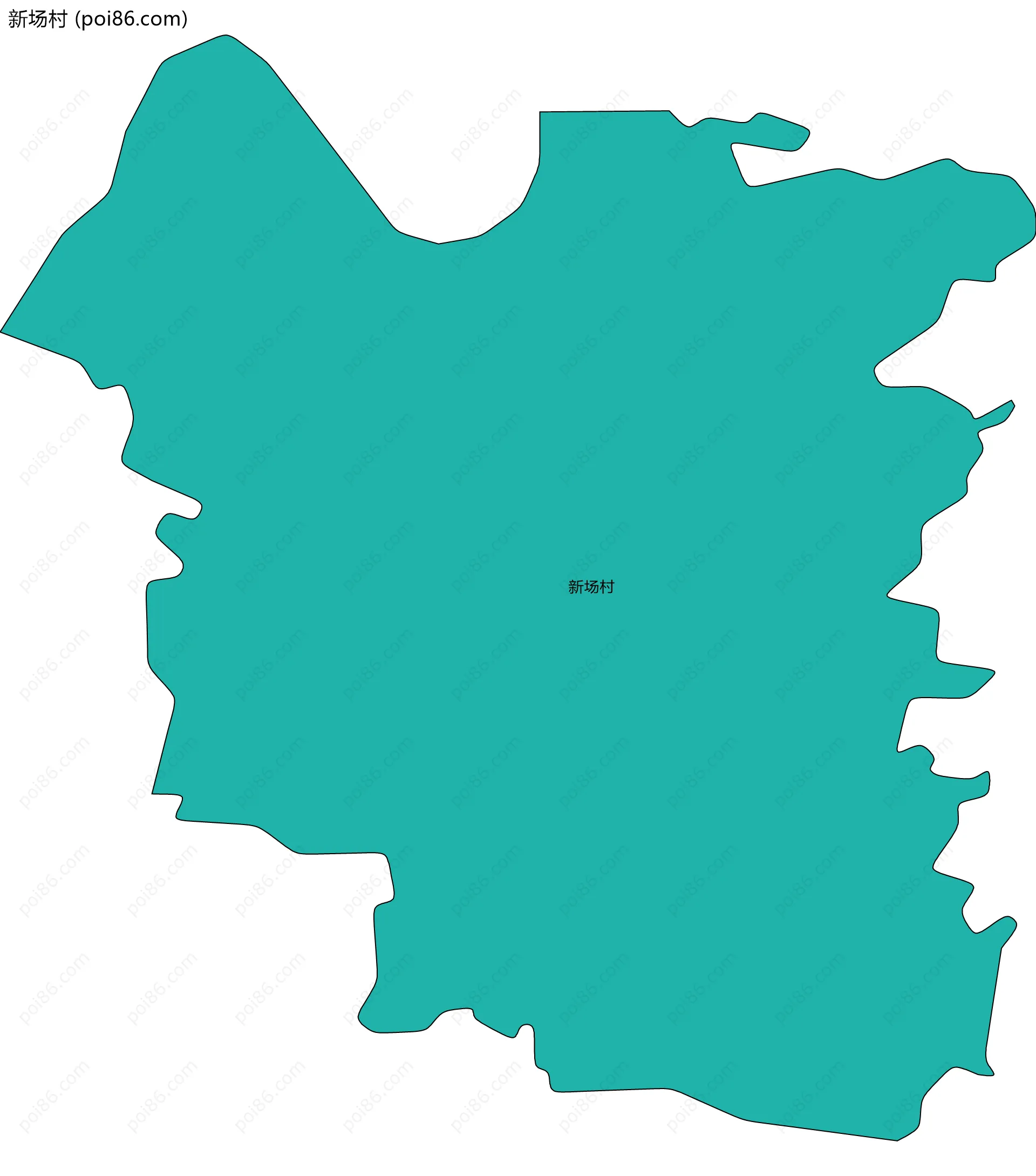 新场村边界地图