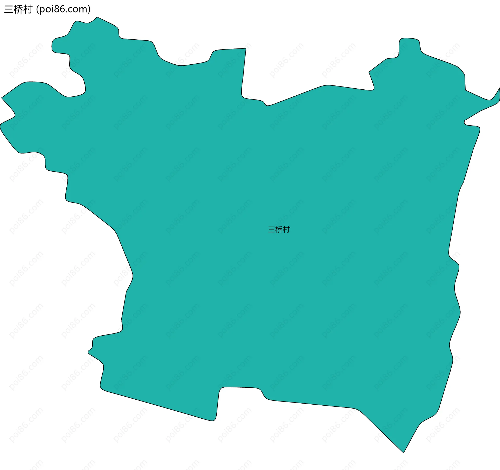 三桥村边界地图
