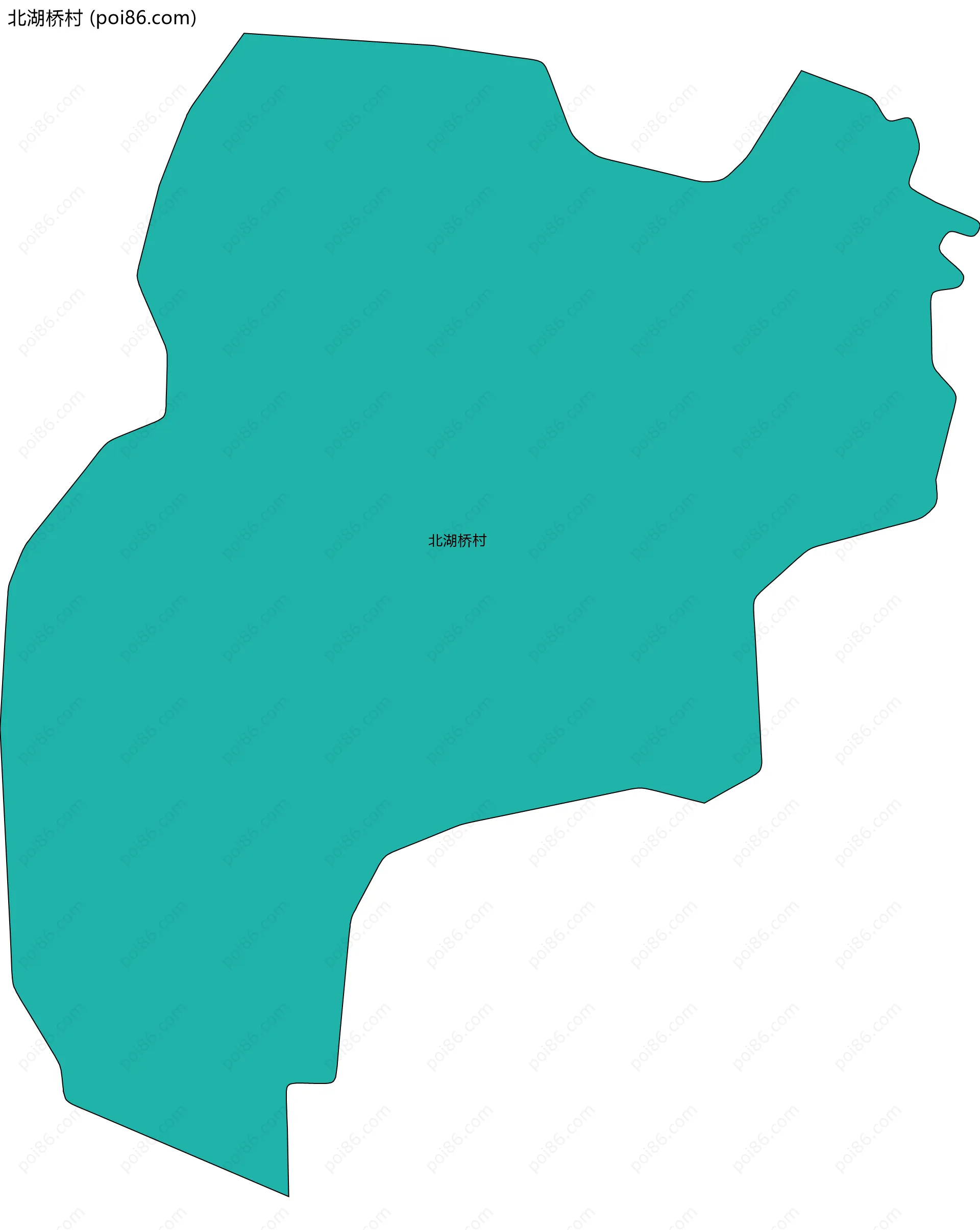 北湖桥村边界地图