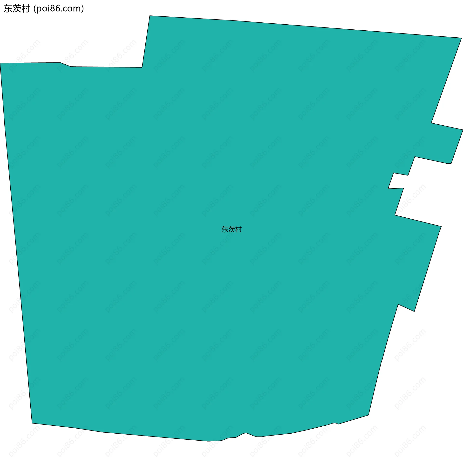 东茨村边界地图