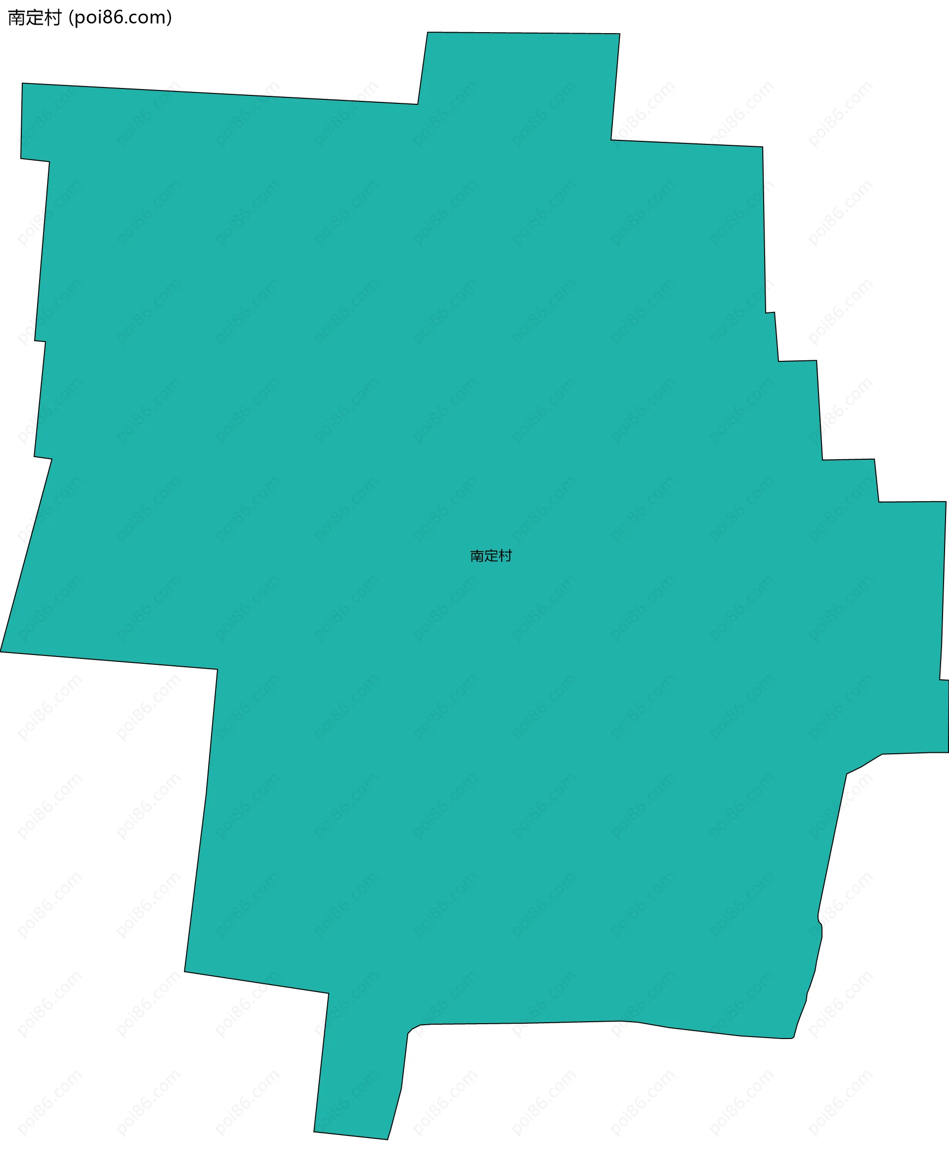 南定村边界地图