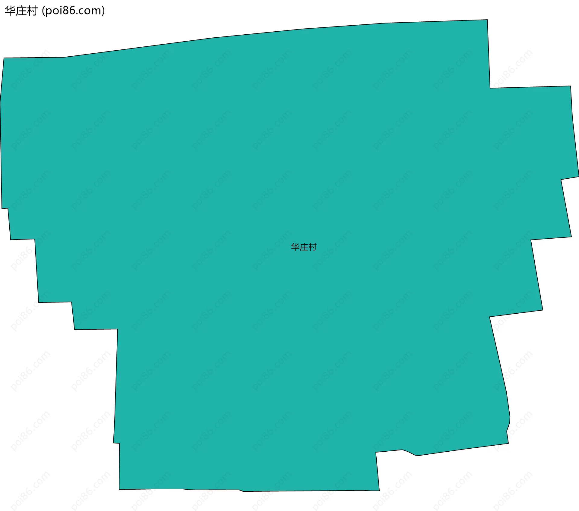 华庄村边界地图