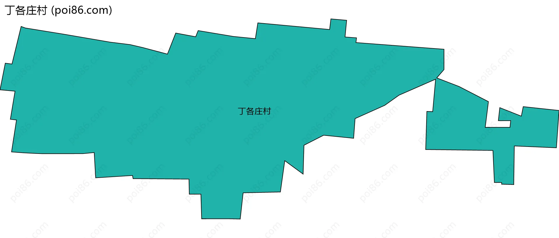 丁各庄村边界地图