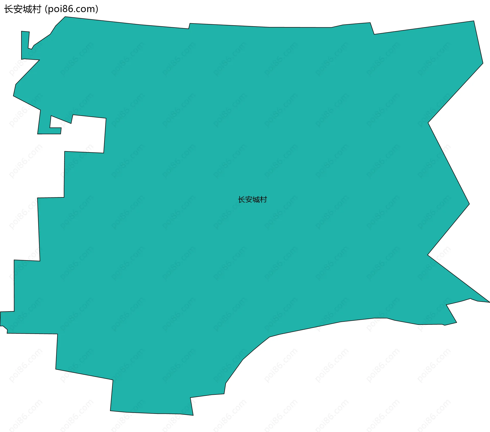长安城村边界地图
