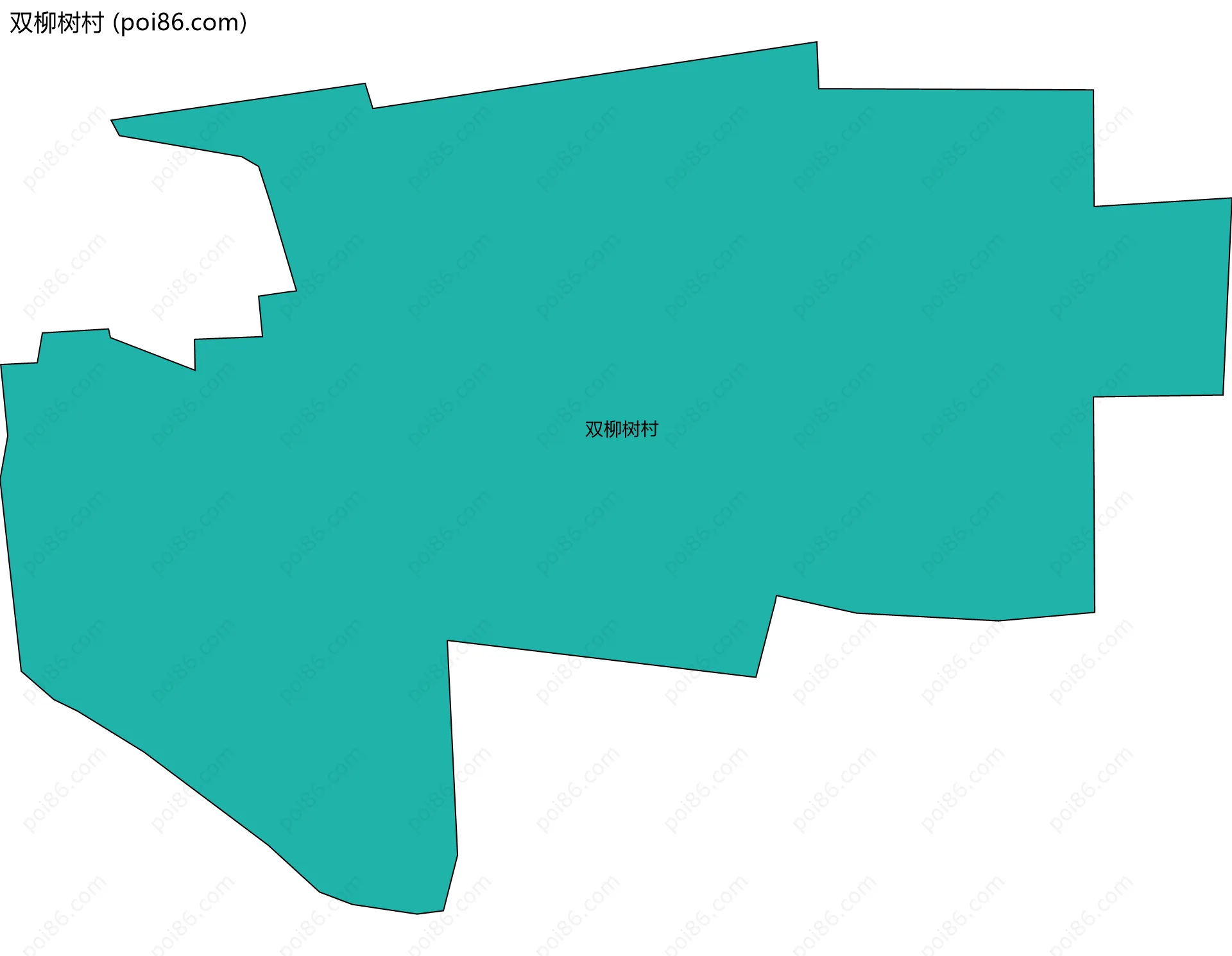 双柳树村边界地图