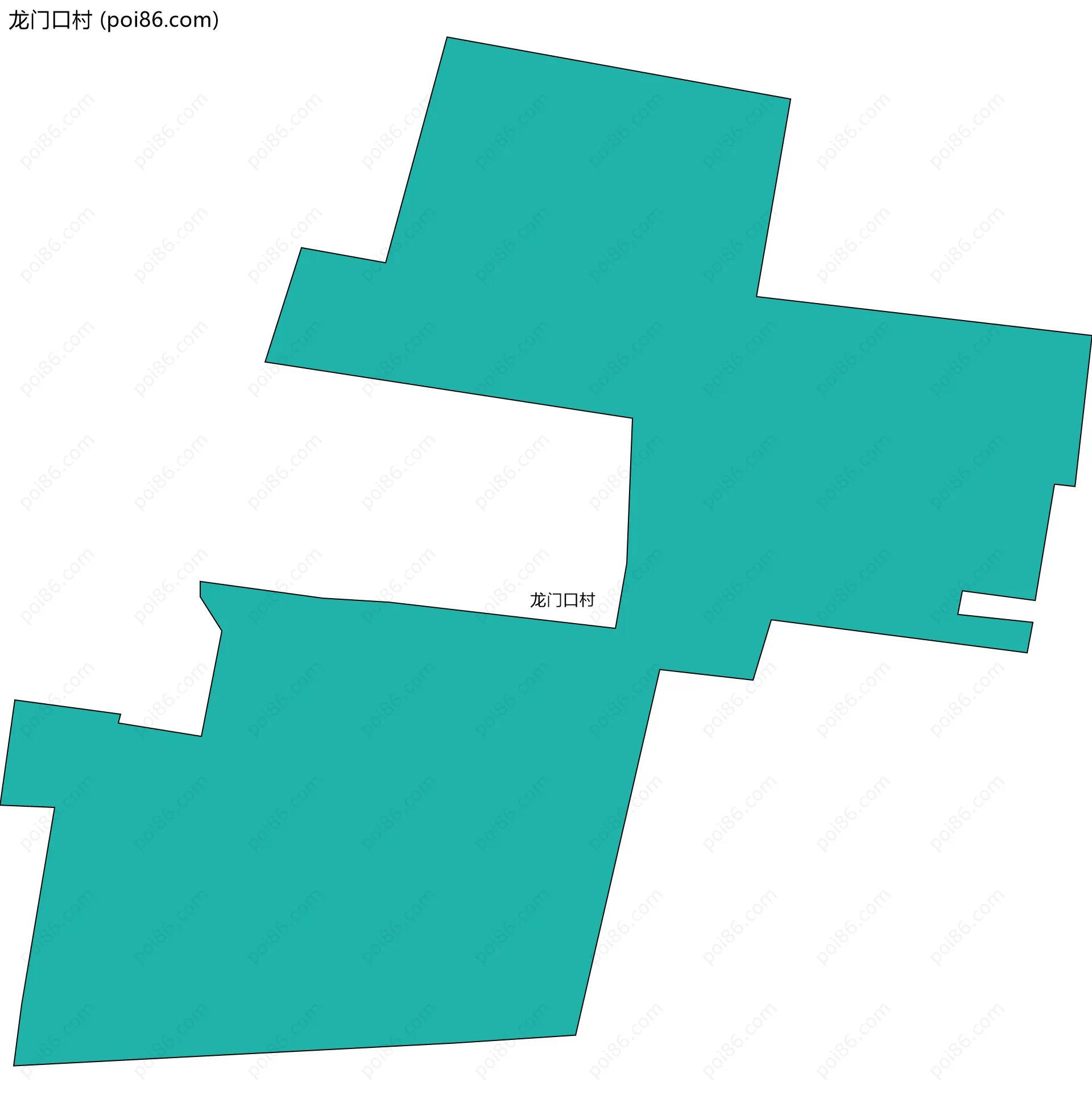 龙门口村边界地图