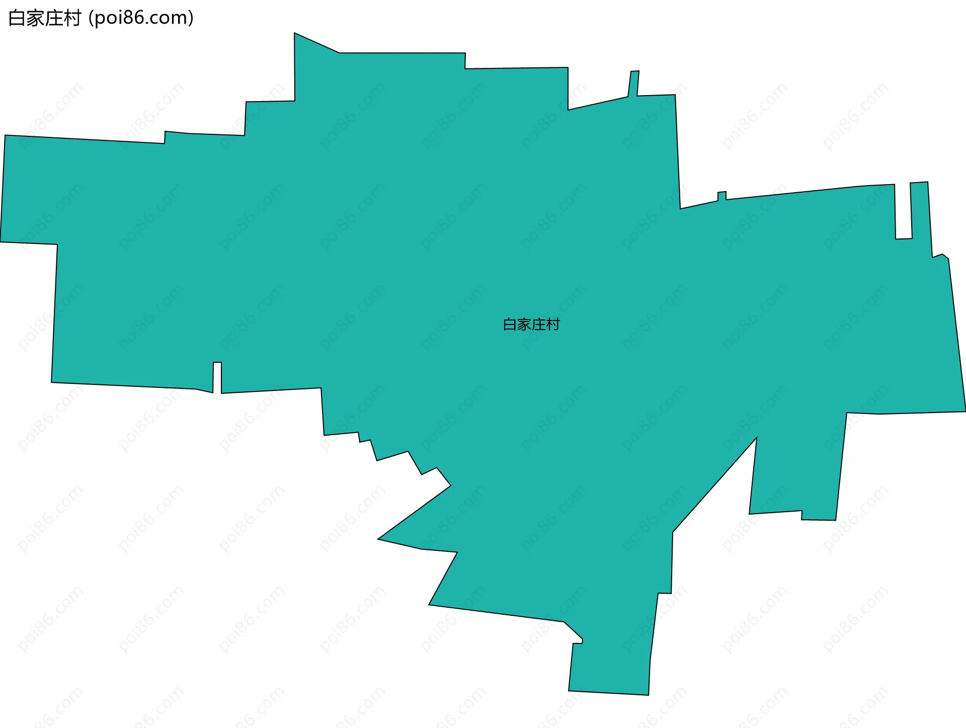 白家庄村边界地图