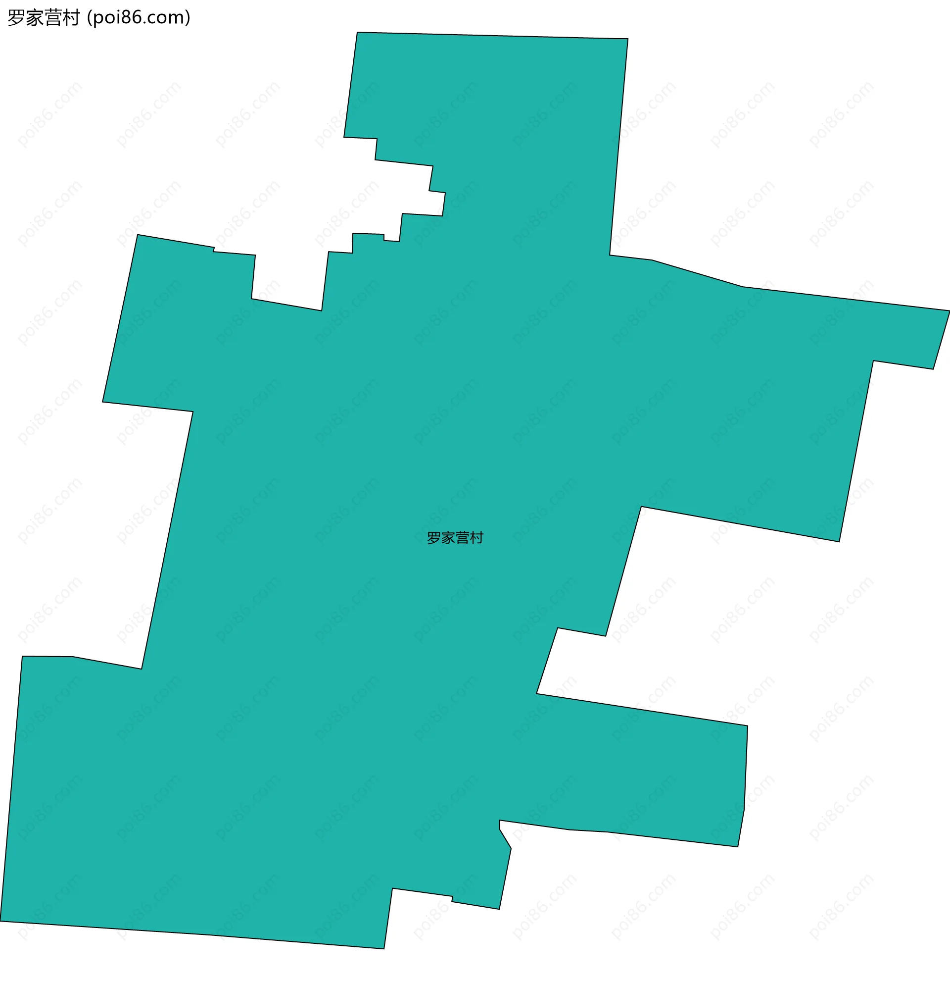 罗家营村边界地图