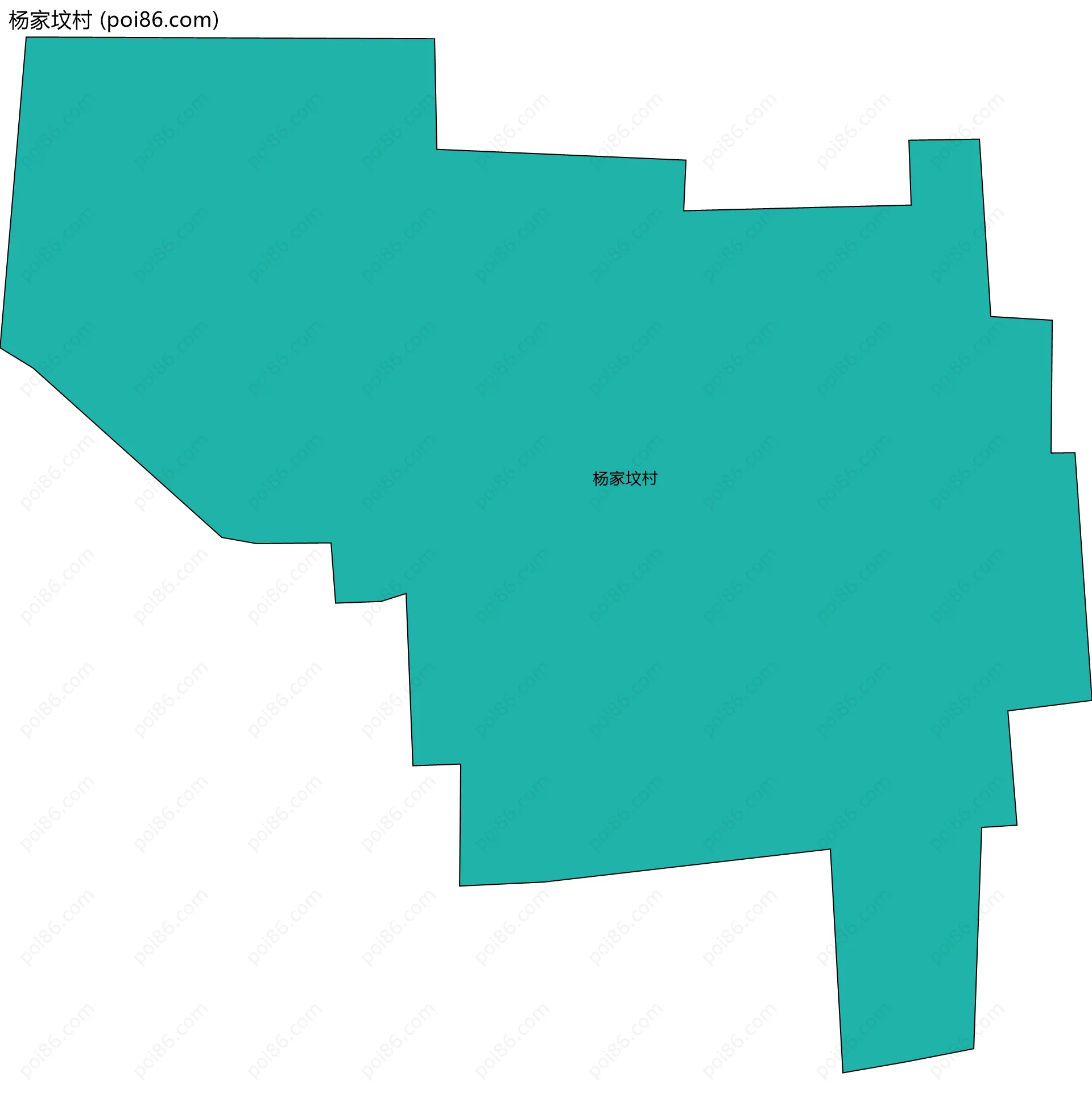 杨家坟村边界地图