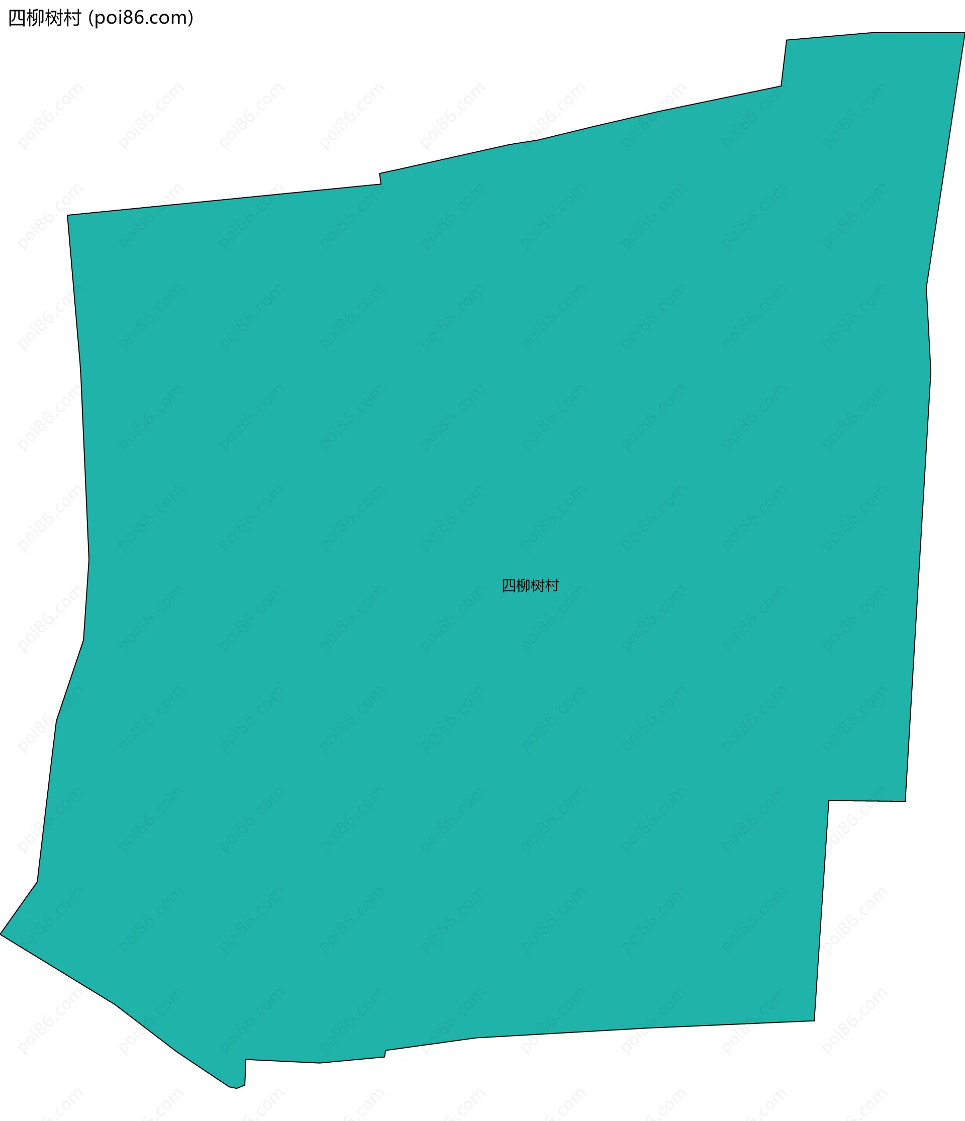 四柳树村边界地图