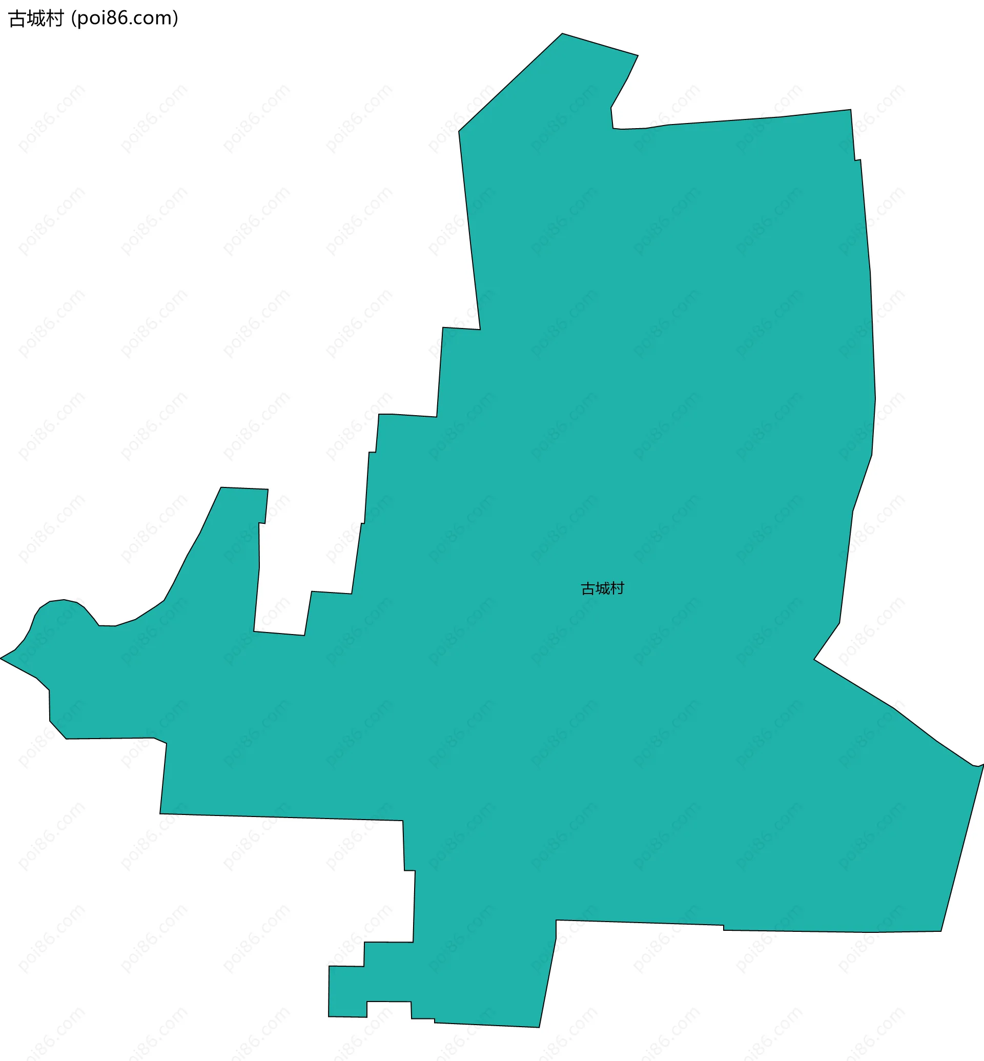 古城村边界地图