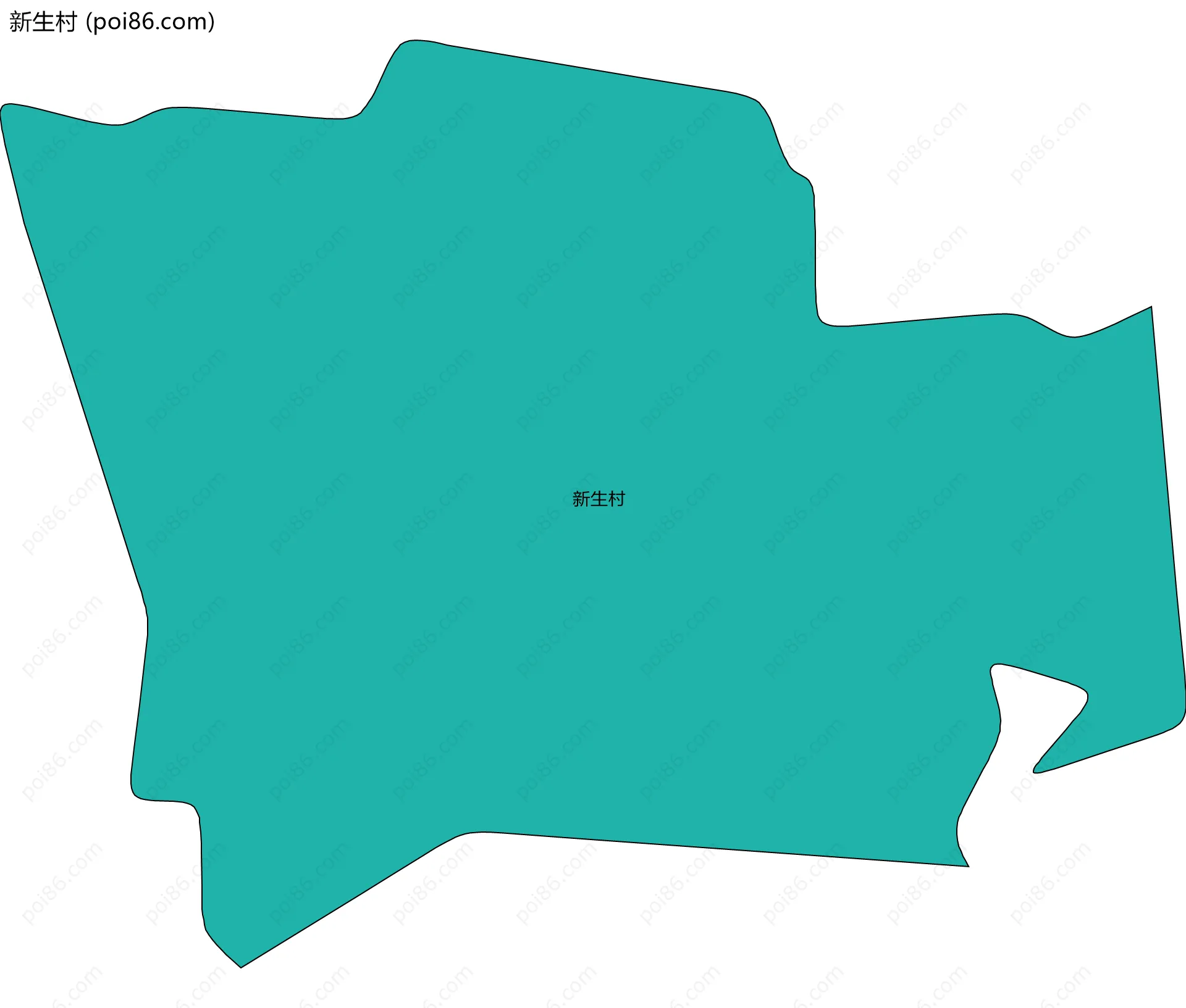 新生村边界地图