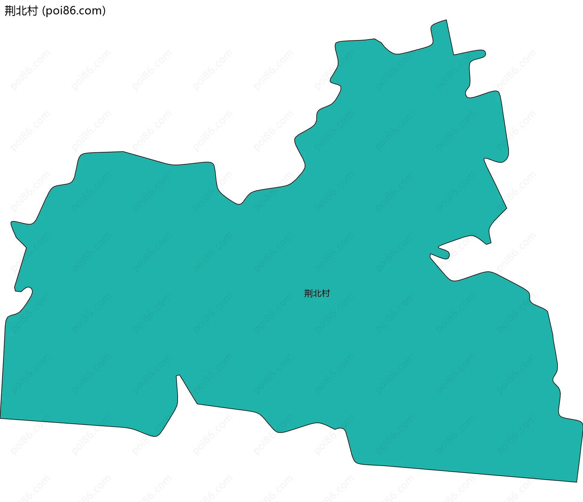 荆北村边界地图