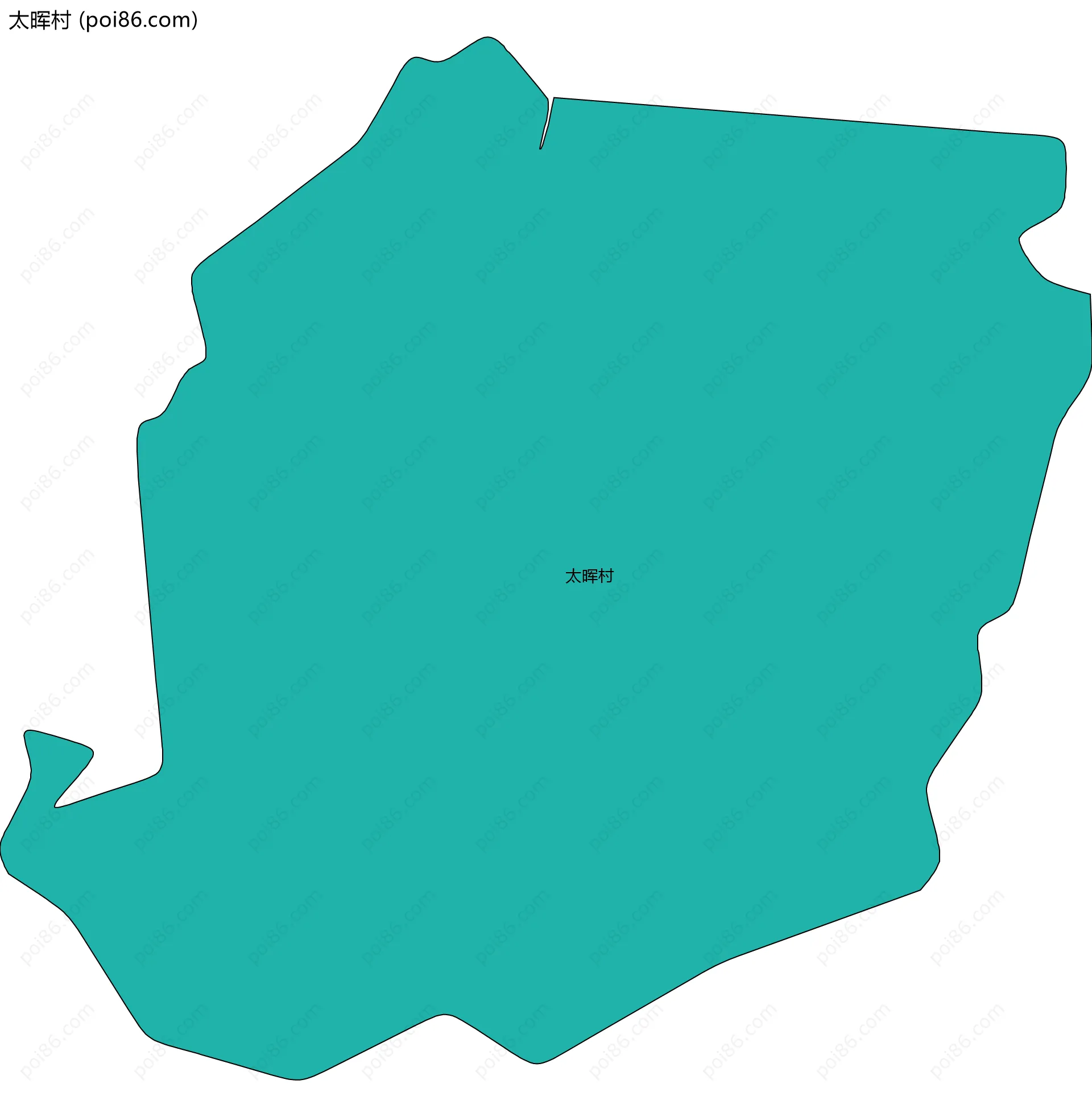 太晖村边界地图