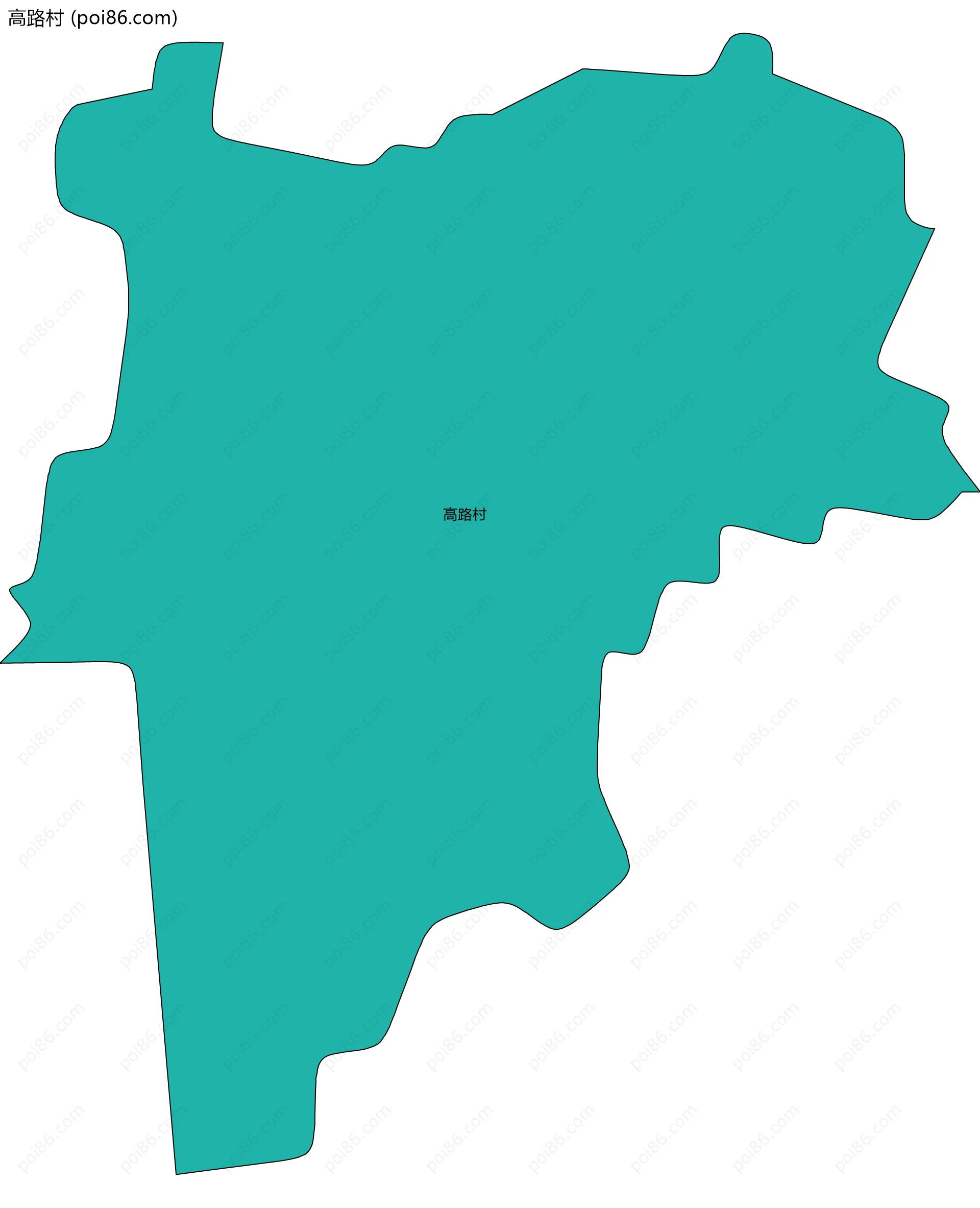 高路村边界地图