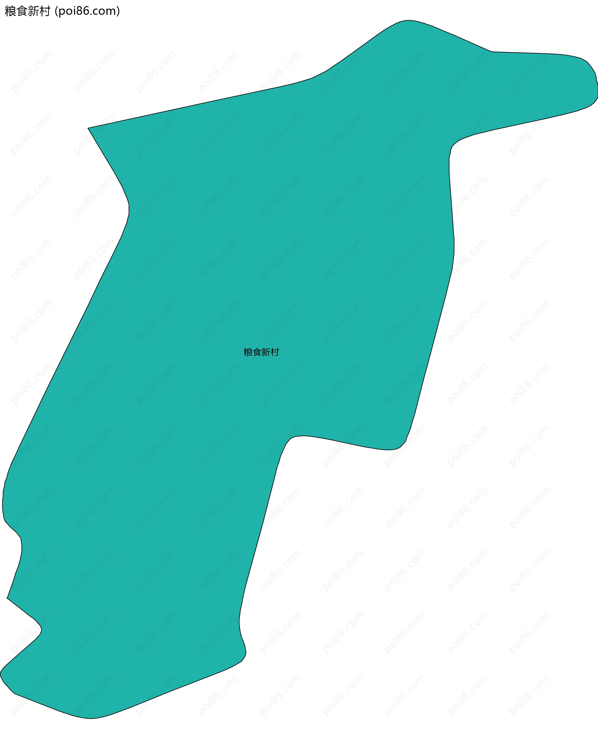 粮食新村边界地图