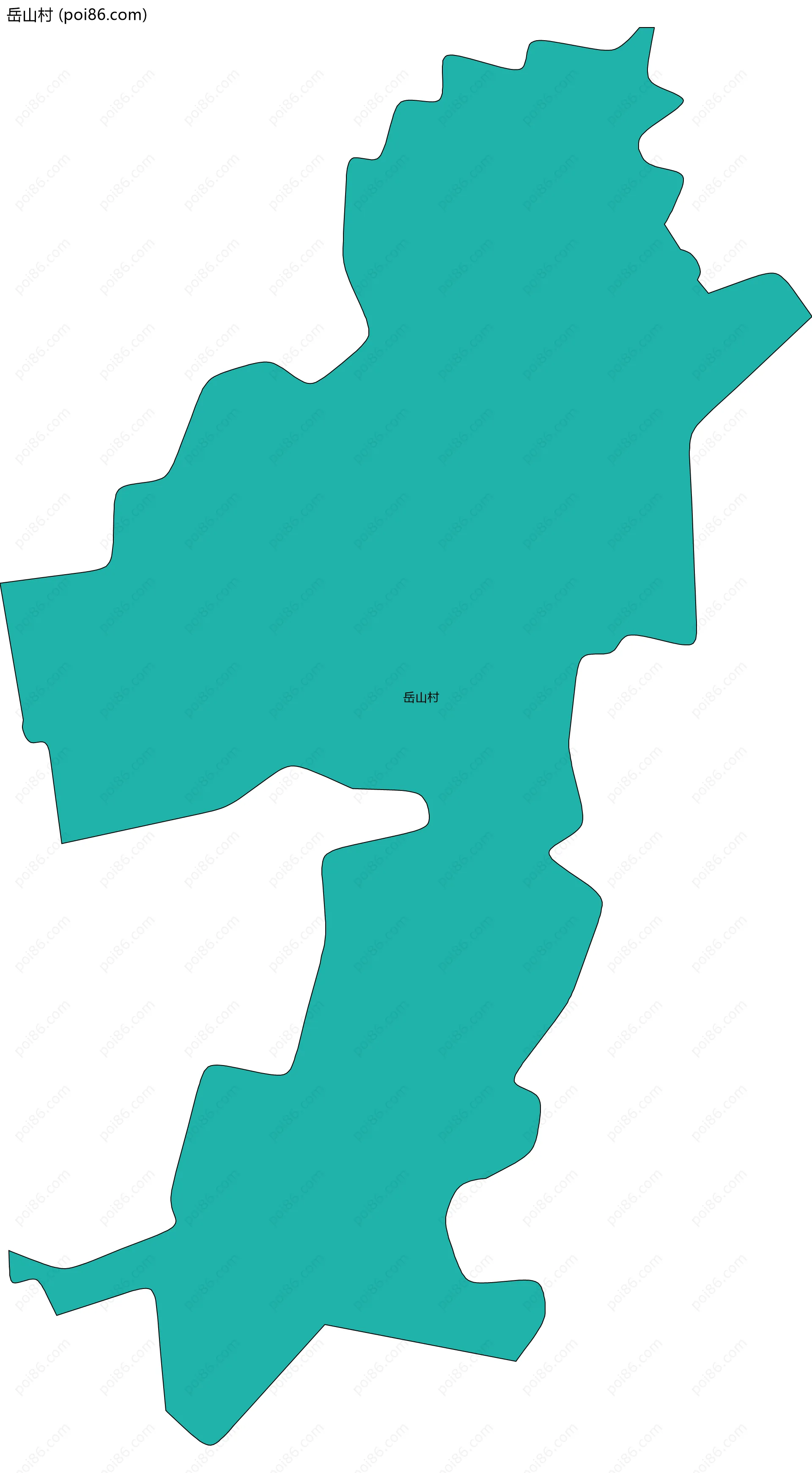 岳山村边界地图