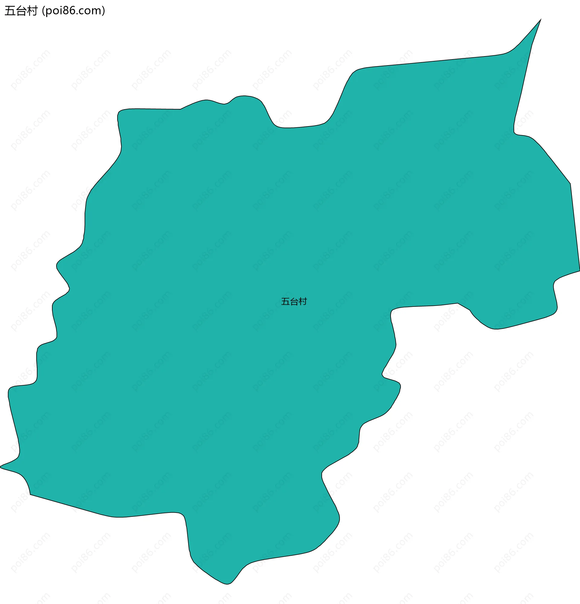 五台村边界地图