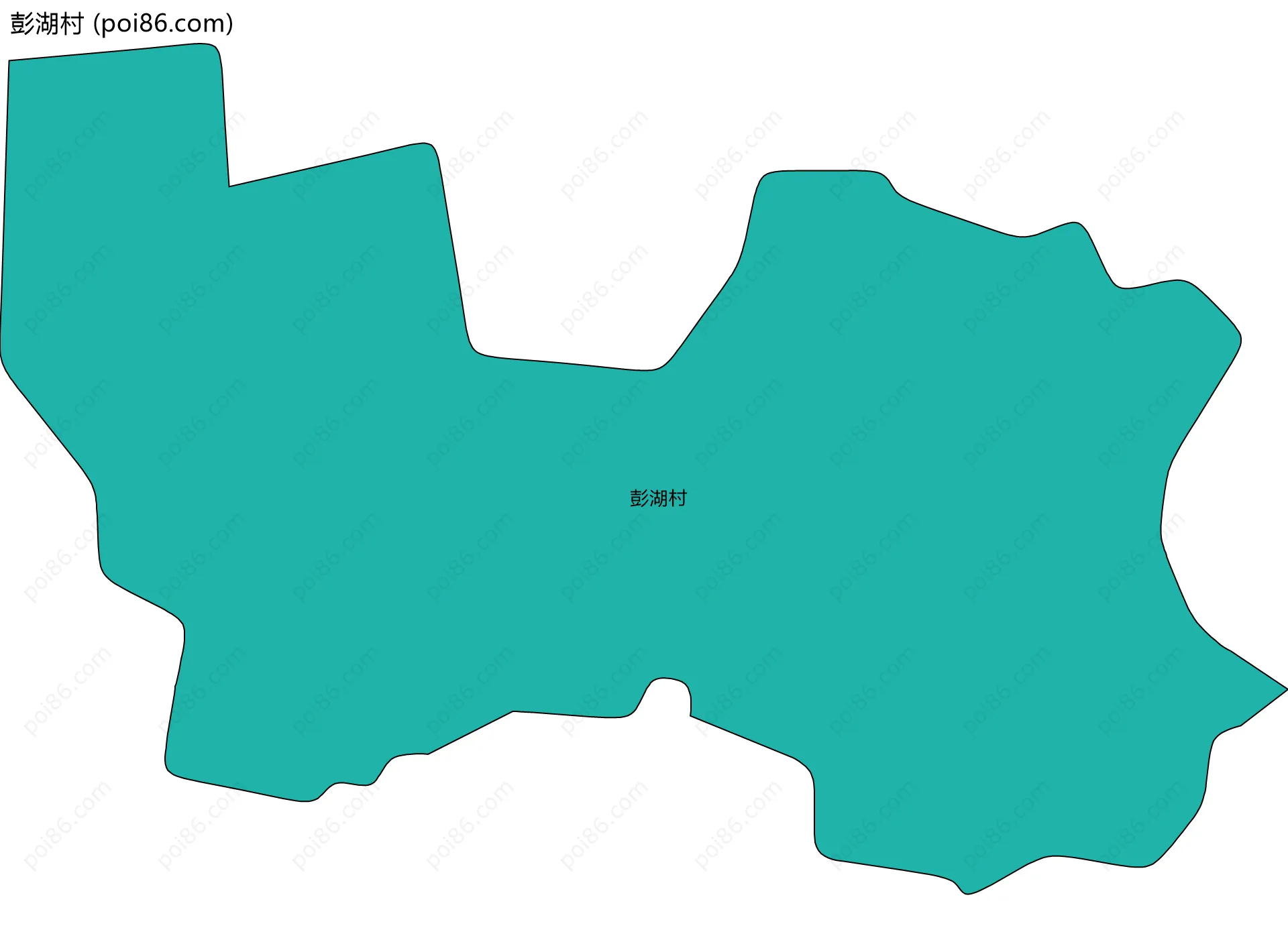 彭湖村边界地图