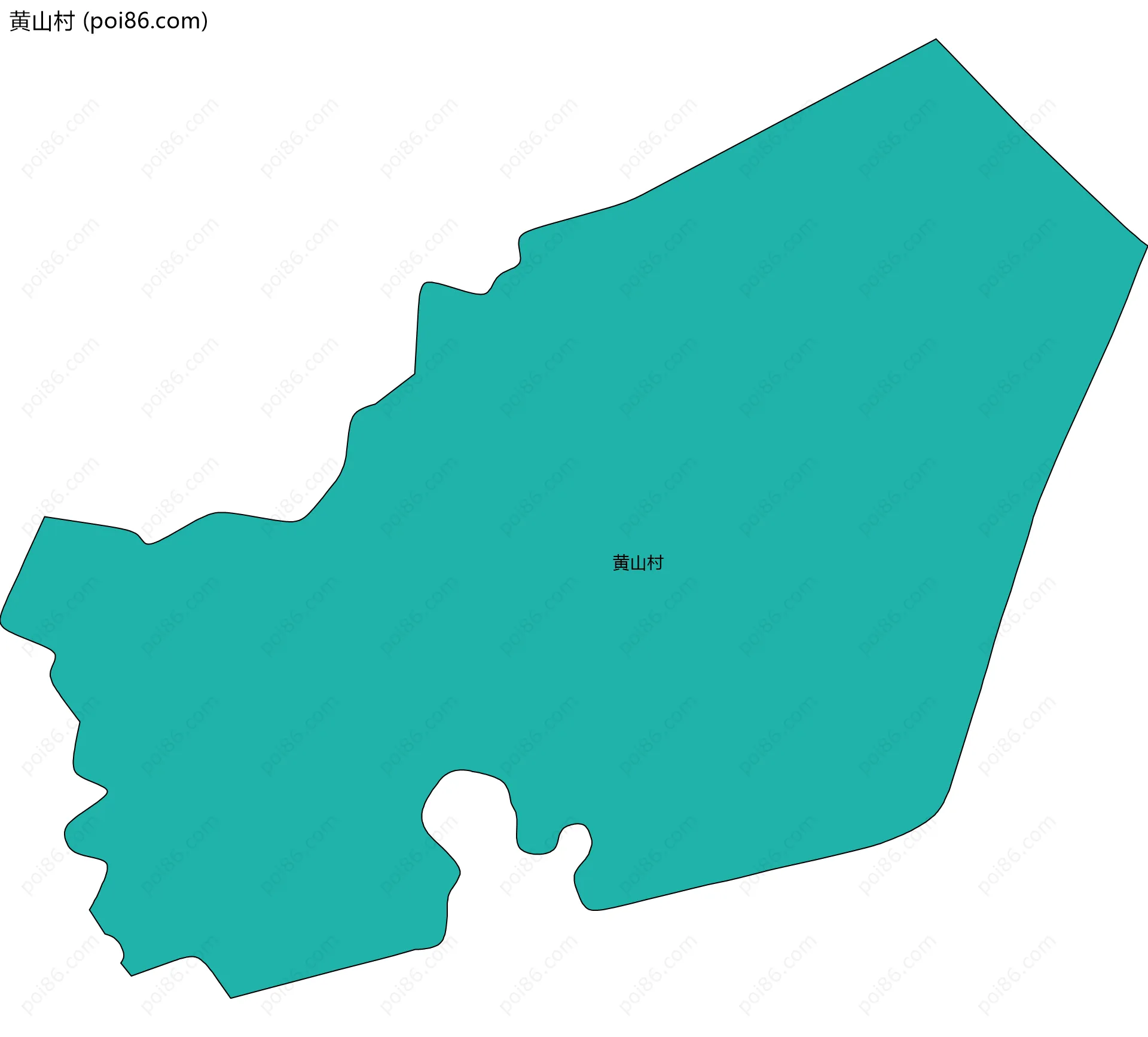 黄山村边界地图