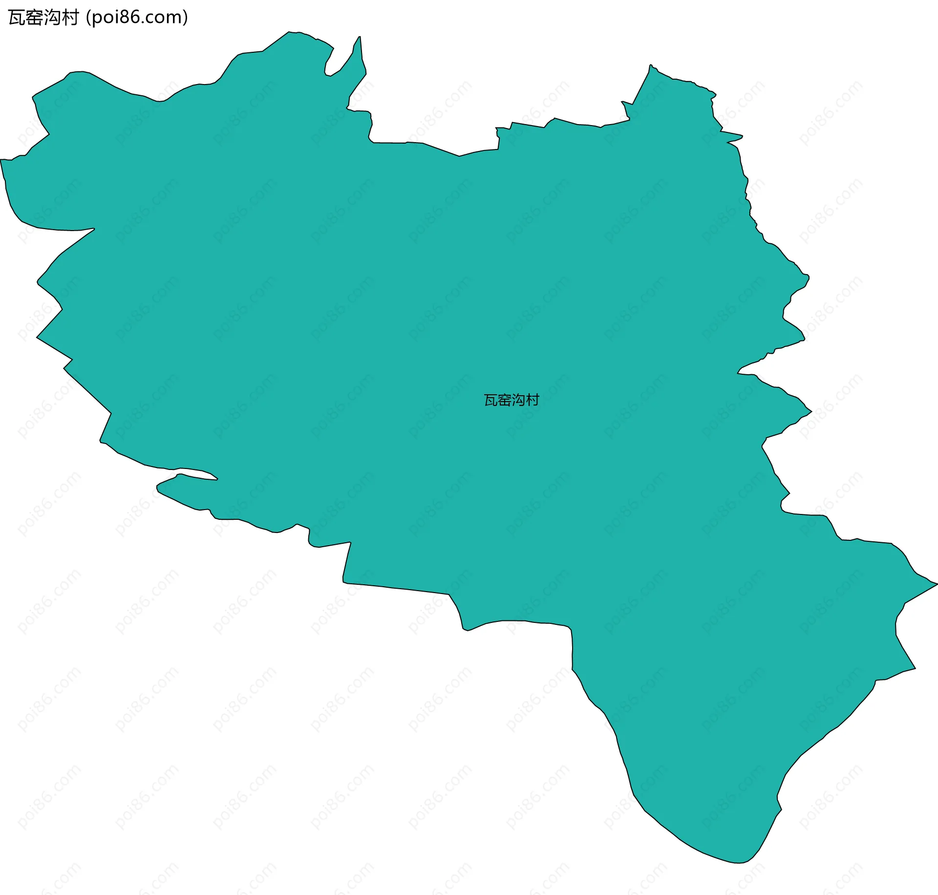 瓦窑沟村边界地图