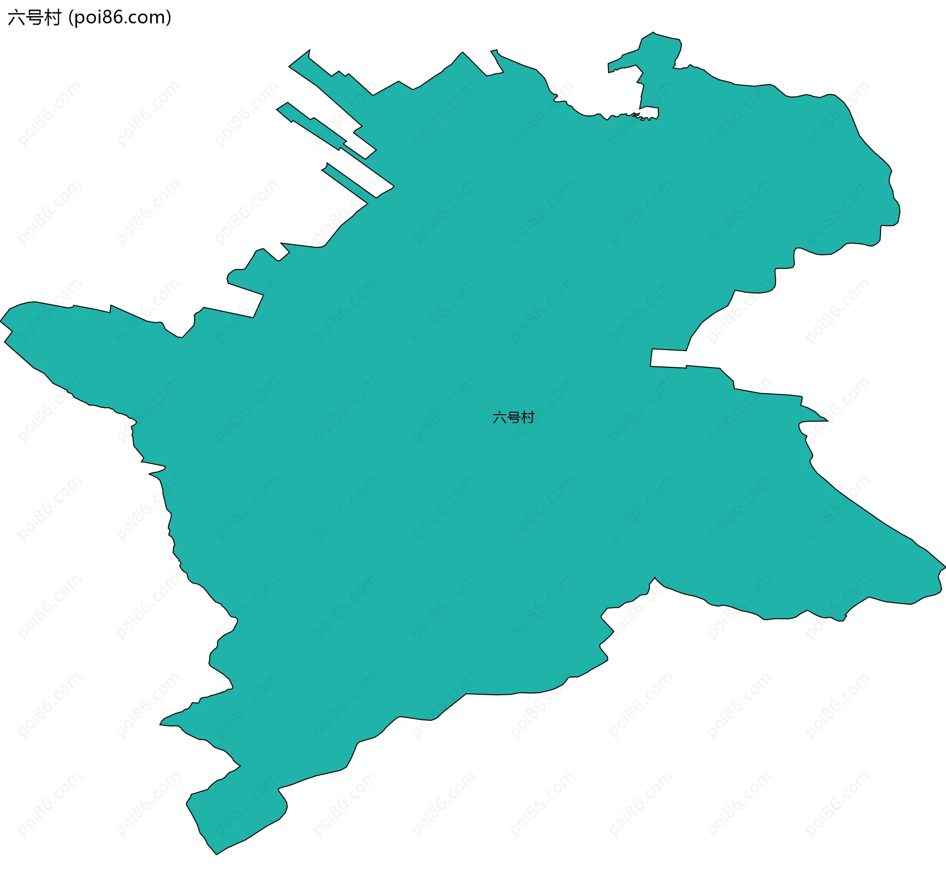 六号村边界地图