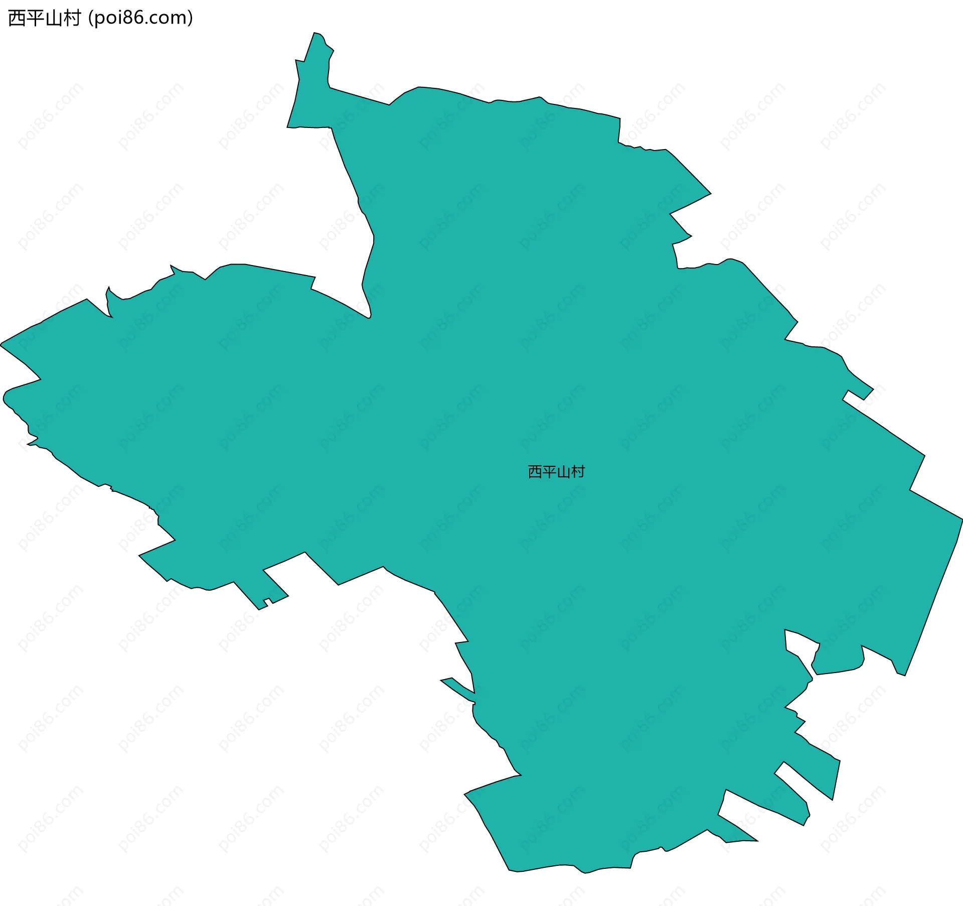 西平山村边界地图
