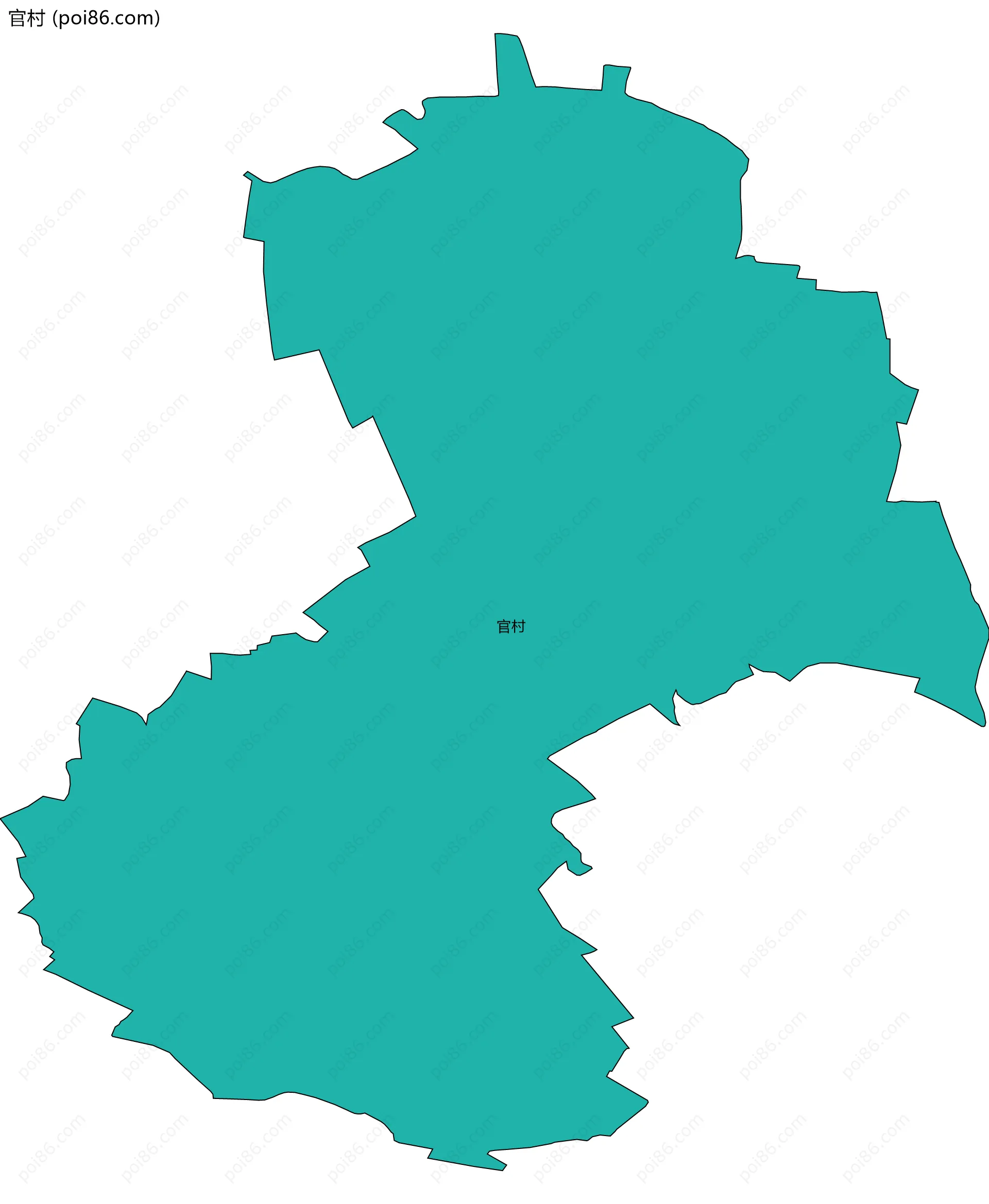 官村边界地图