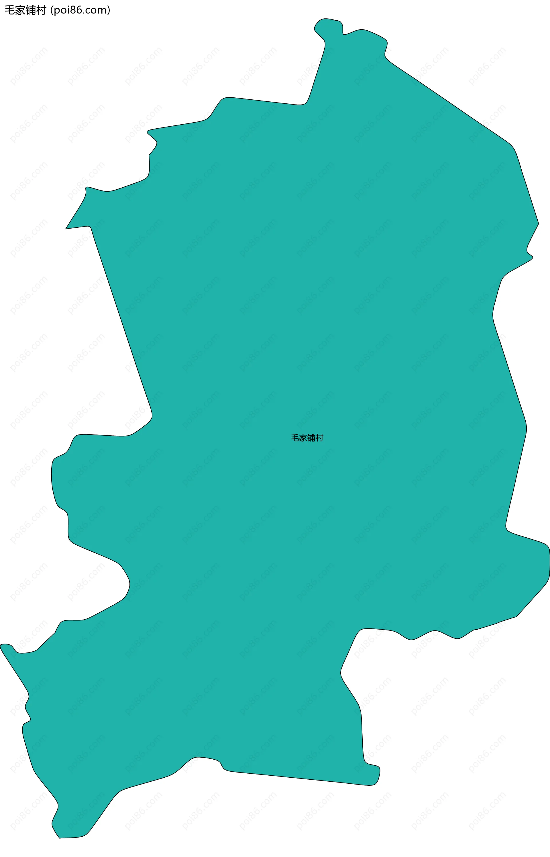 毛家铺村边界地图