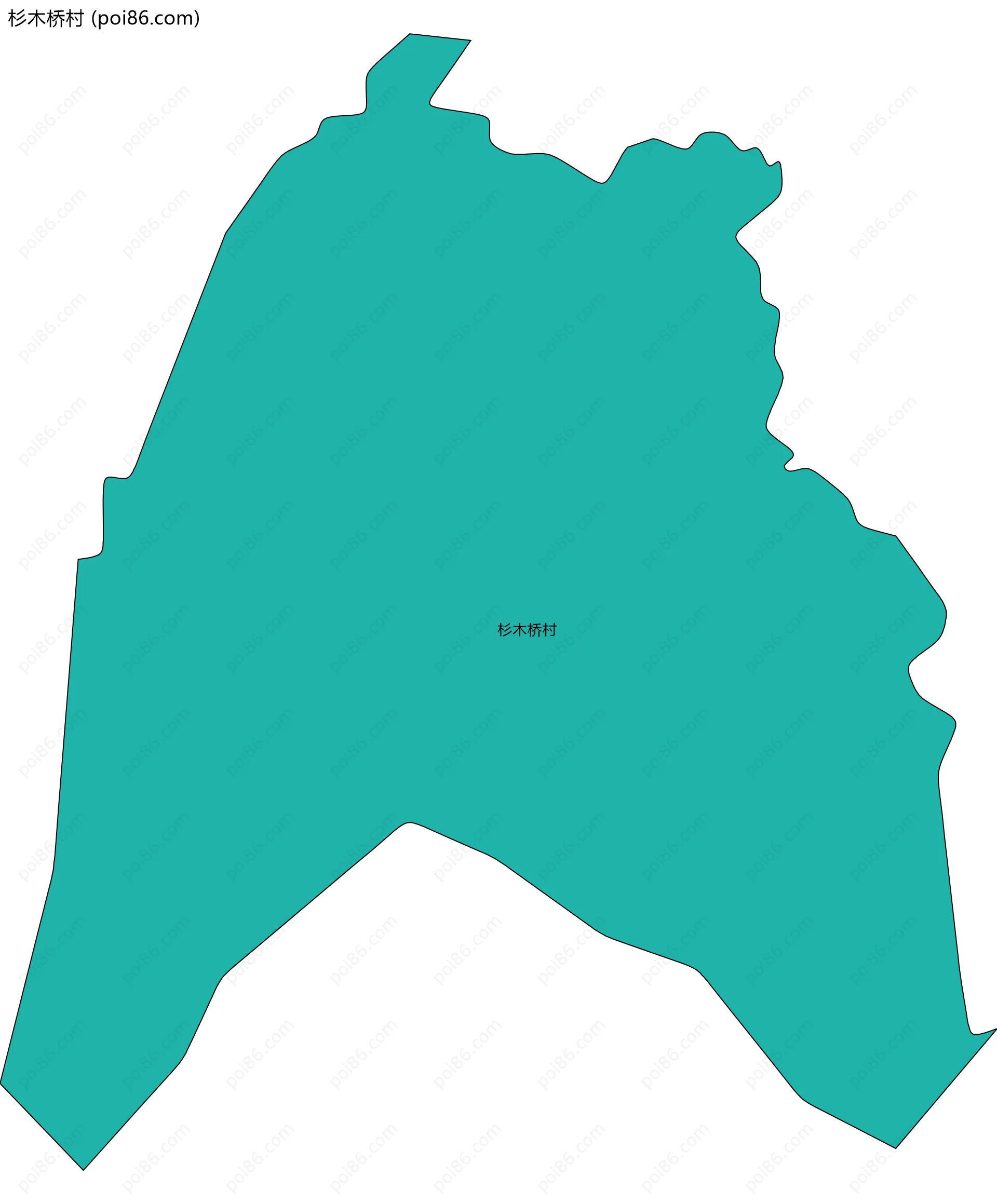 杉木桥村边界地图