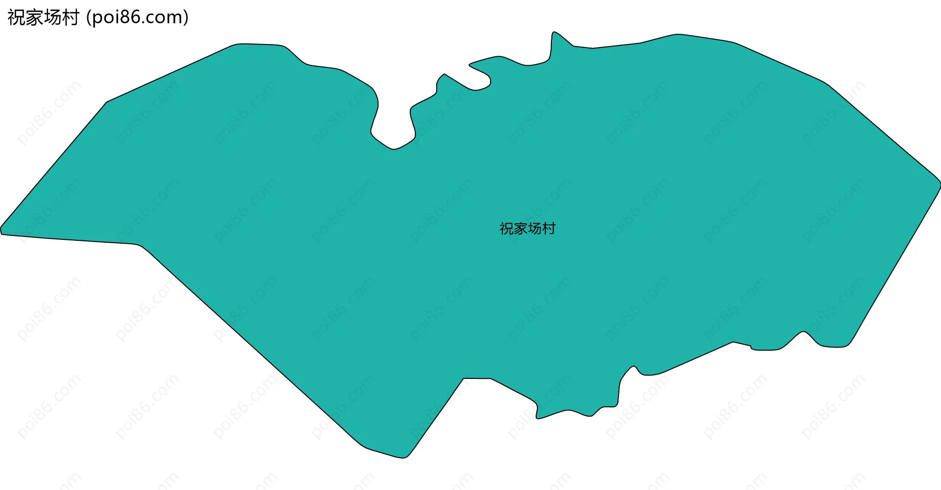 祝家场村边界地图