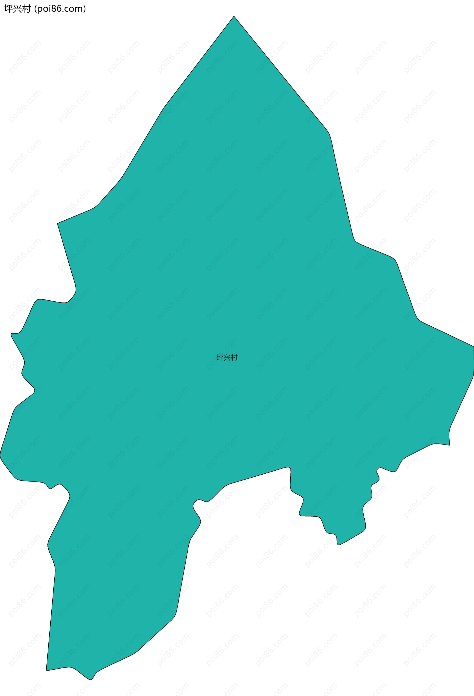 坪兴村边界地图