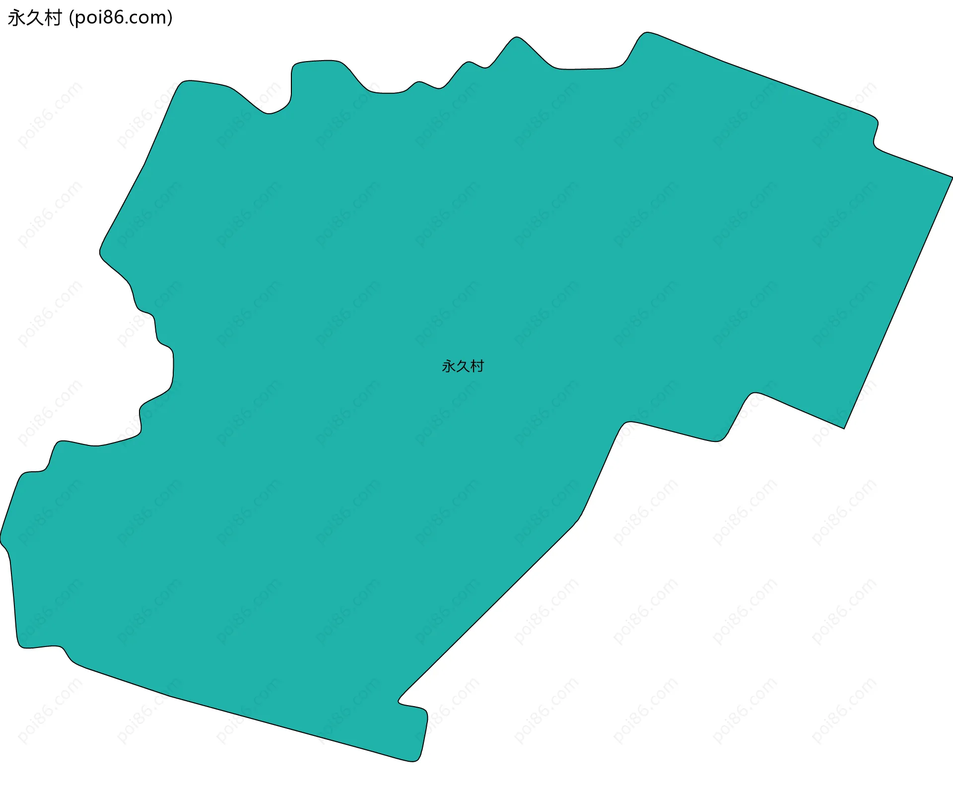 永久村边界地图