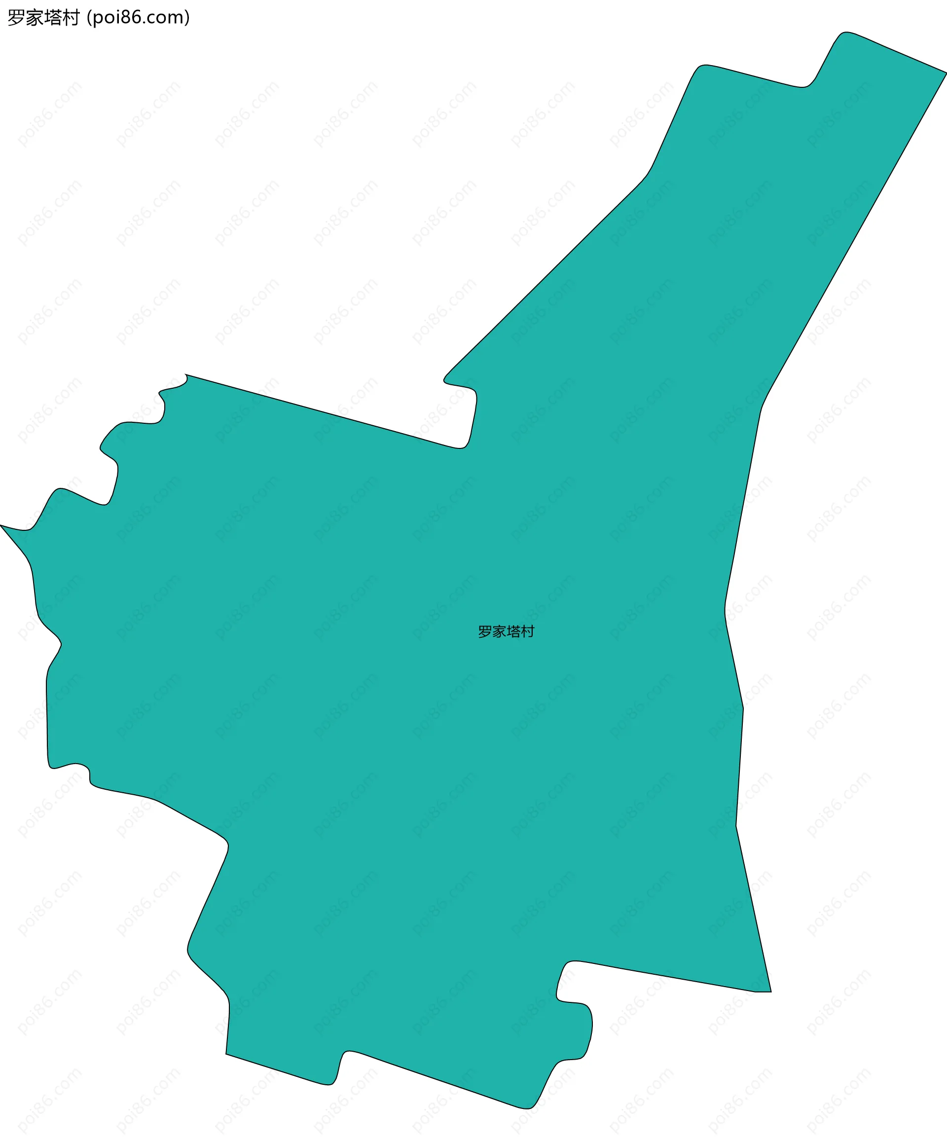 罗家塔村边界地图