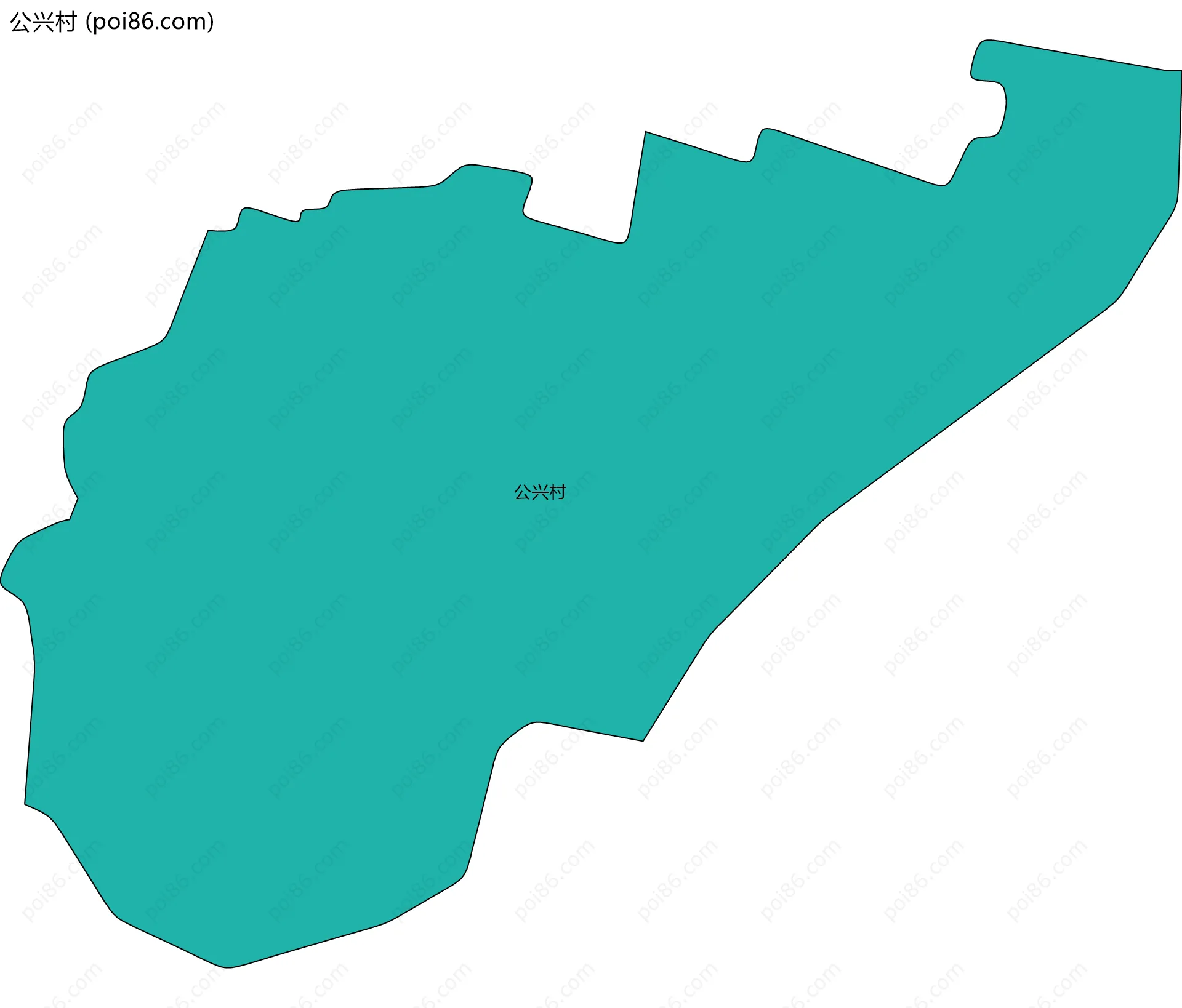 公兴村边界地图