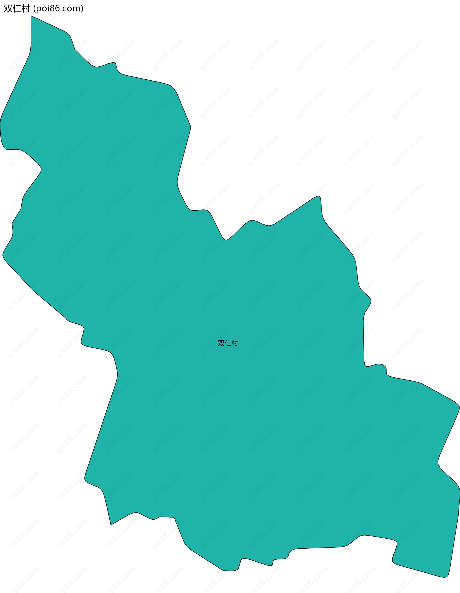 双仁村边界地图