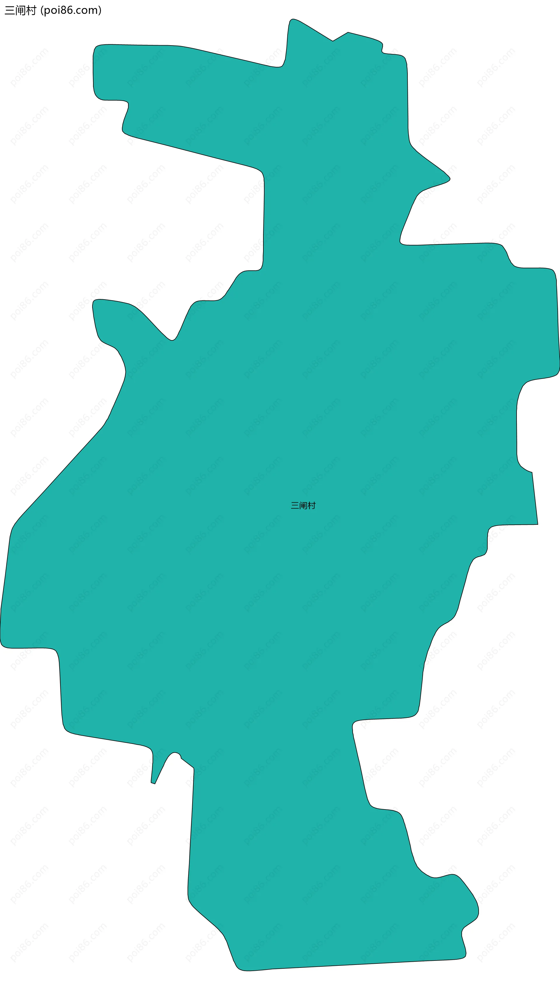 三闸村边界地图