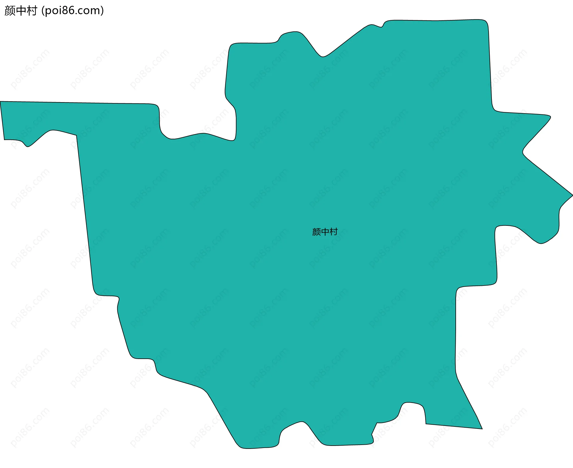 颜中村边界地图