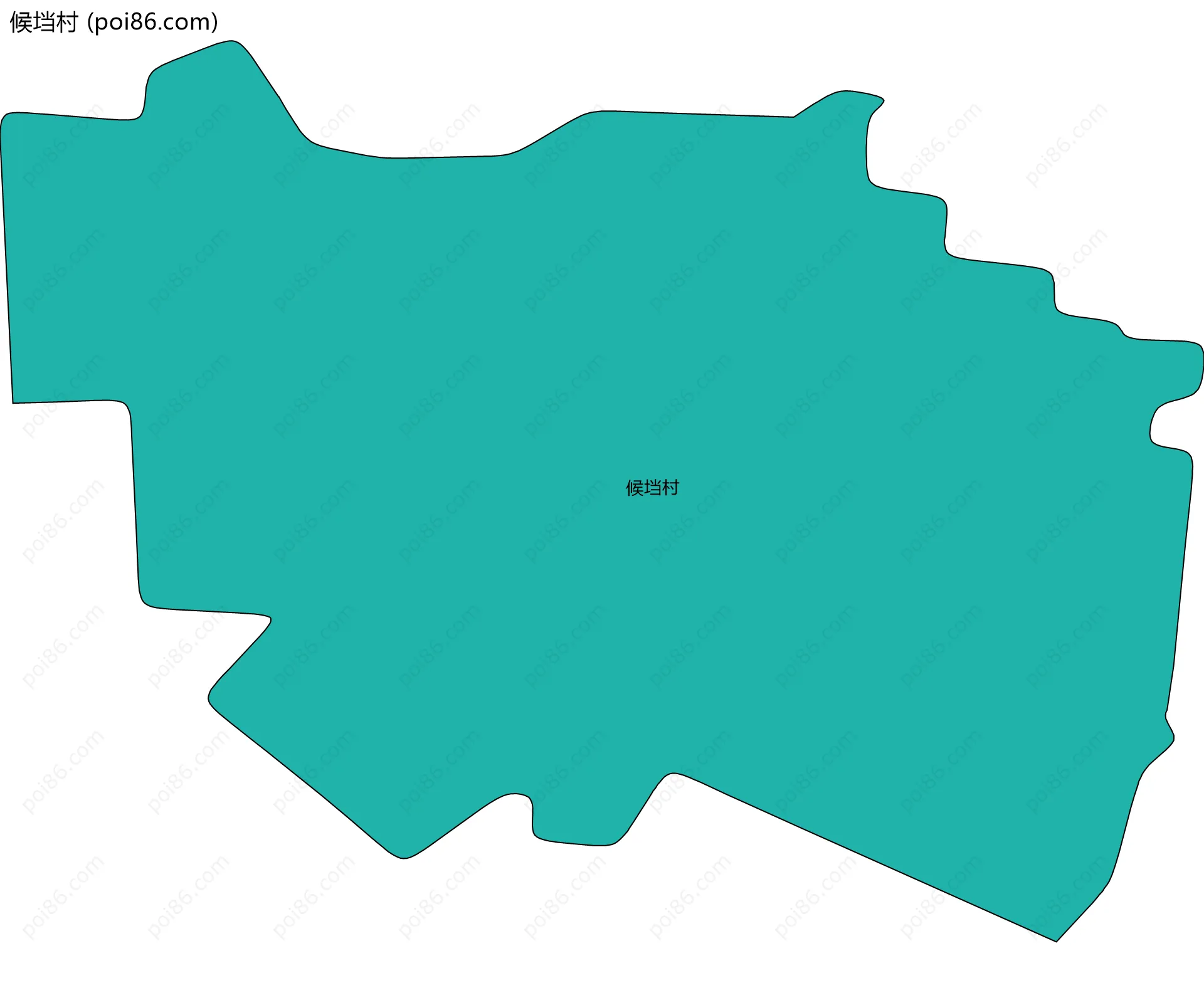 候垱村边界地图