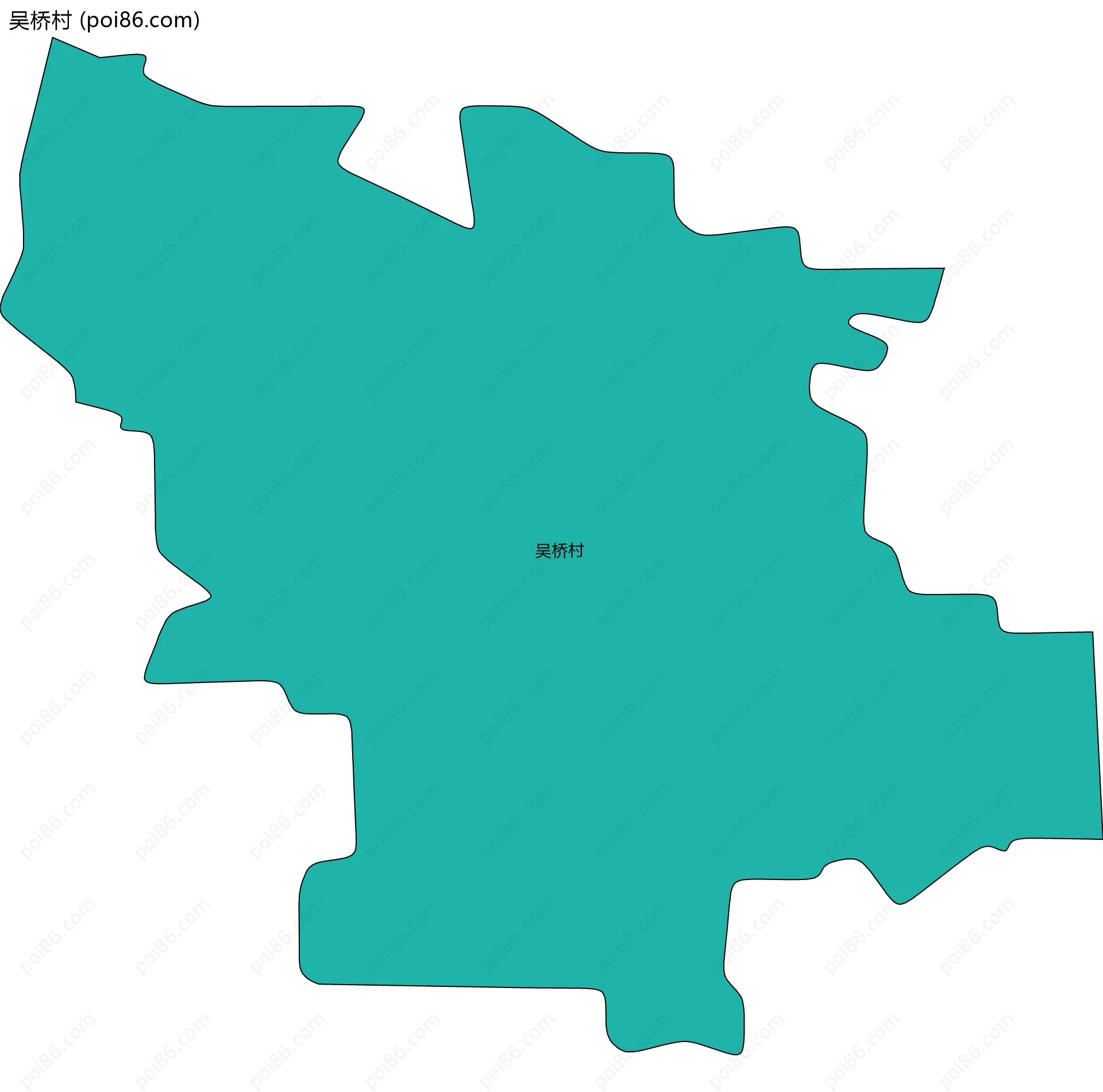 吴桥村边界地图