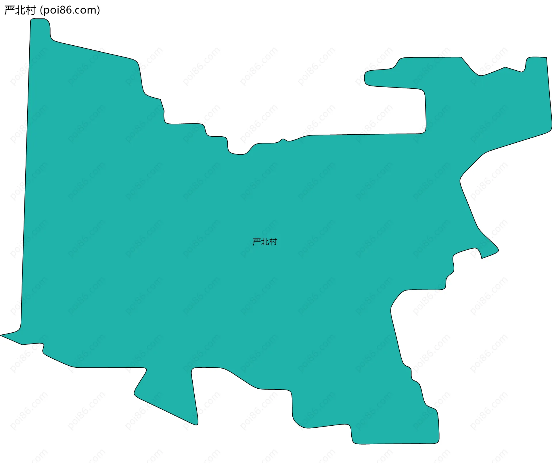 严北村边界地图