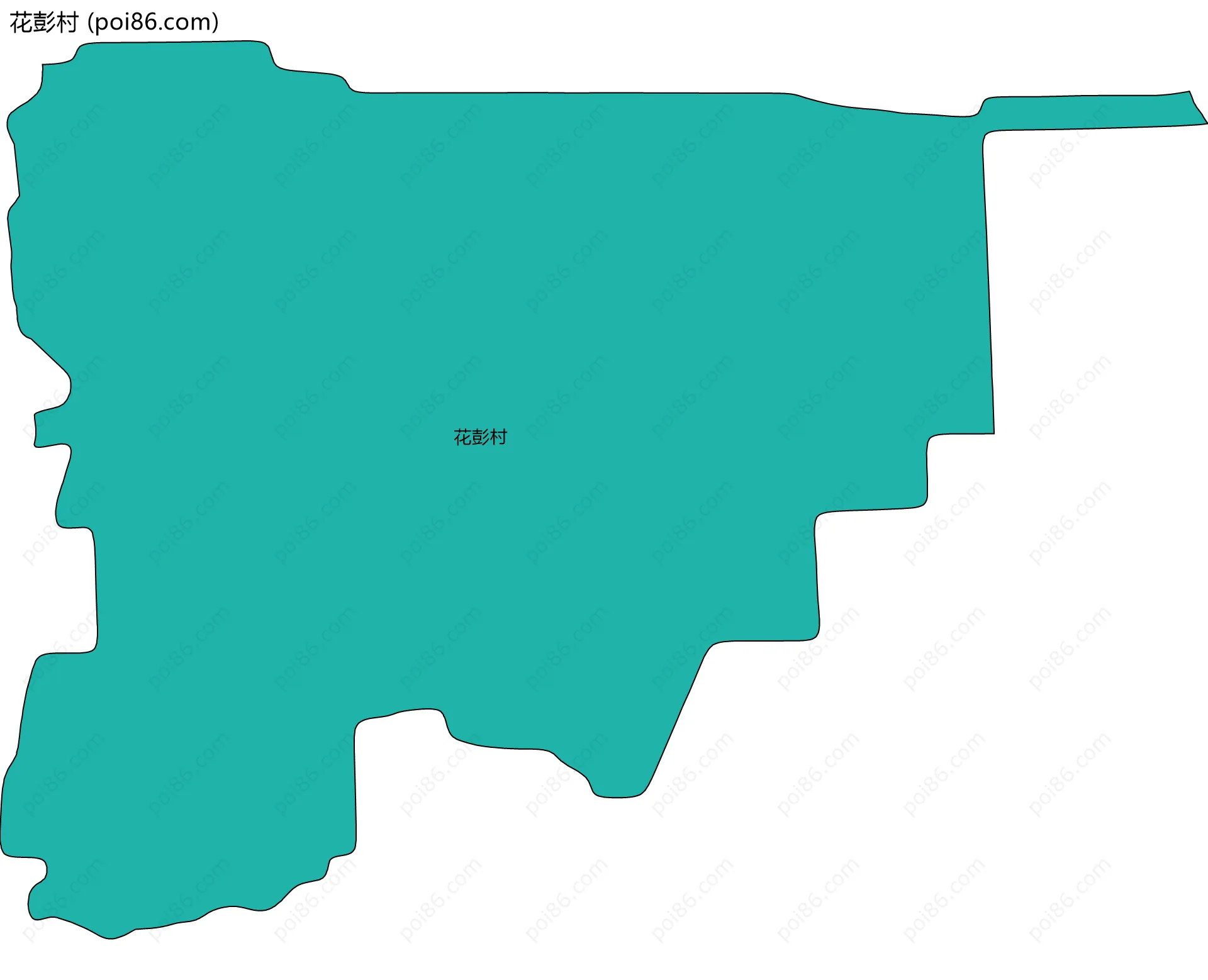 花彭村边界地图
