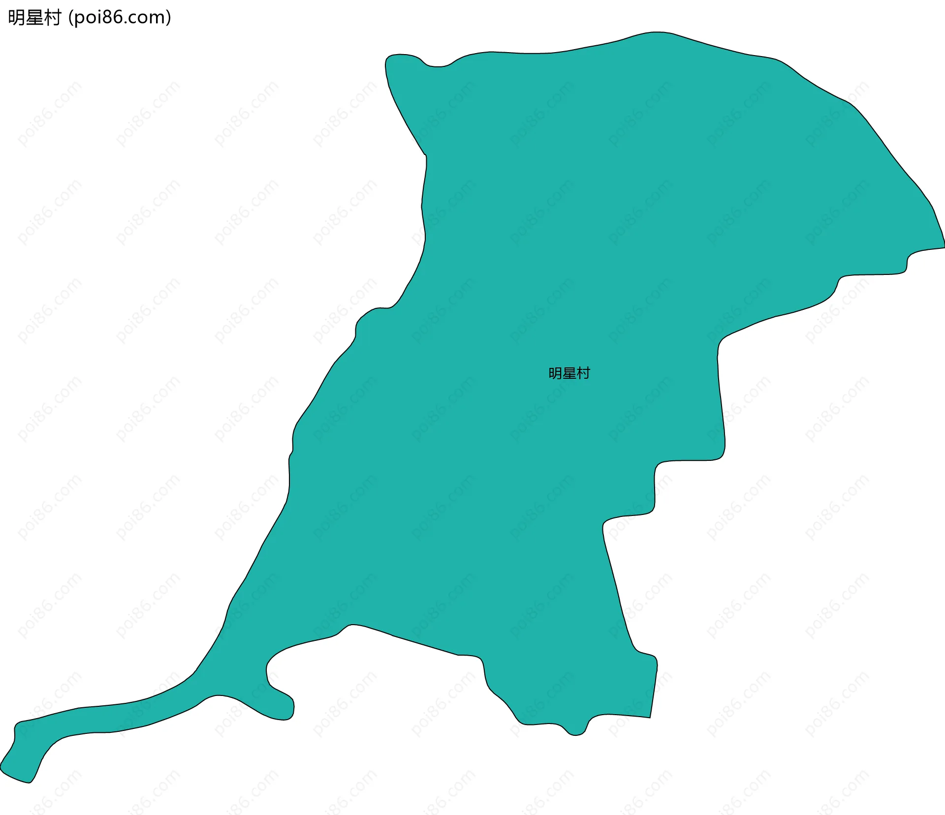 明星村边界地图