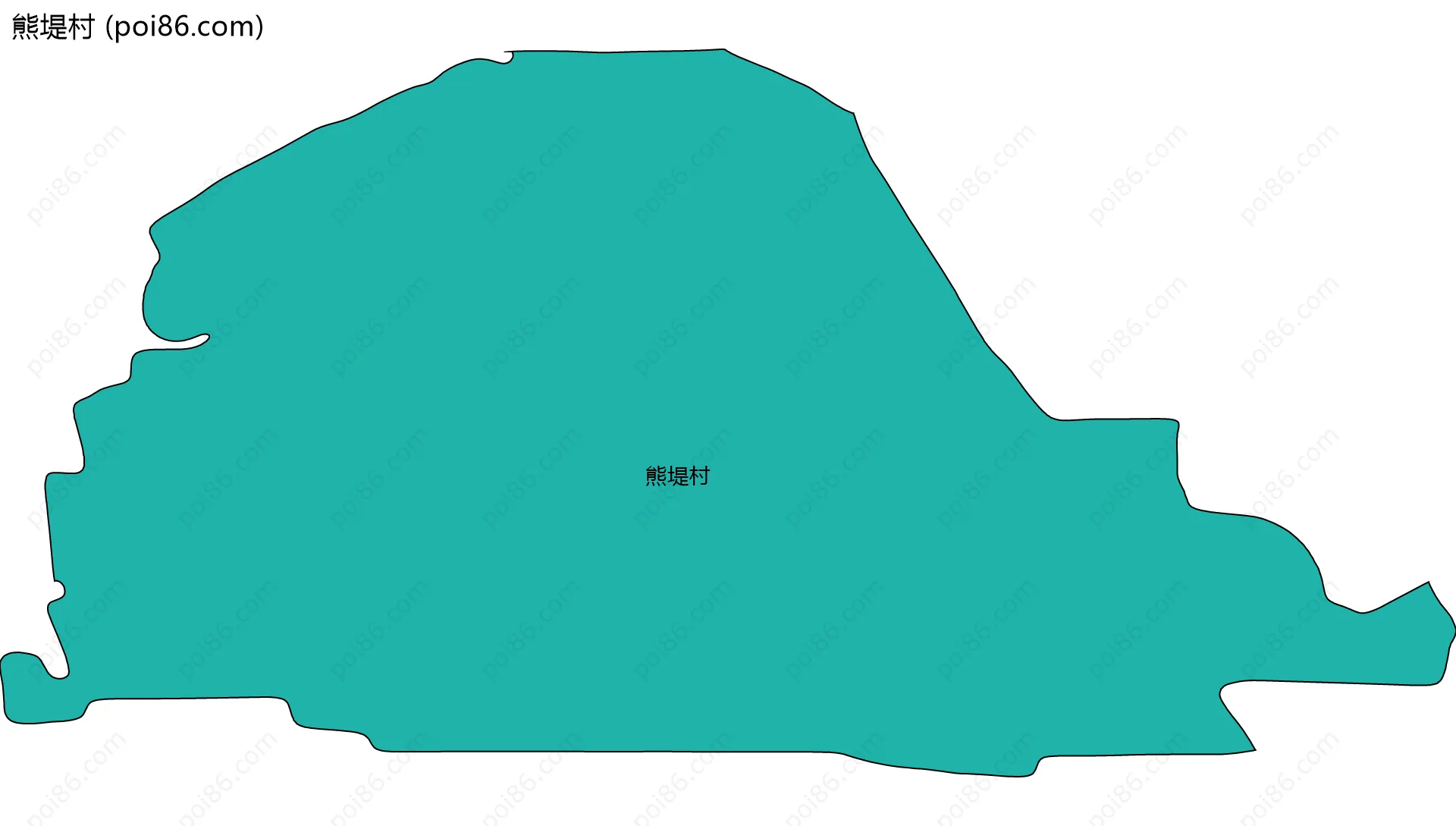 熊堤村边界地图